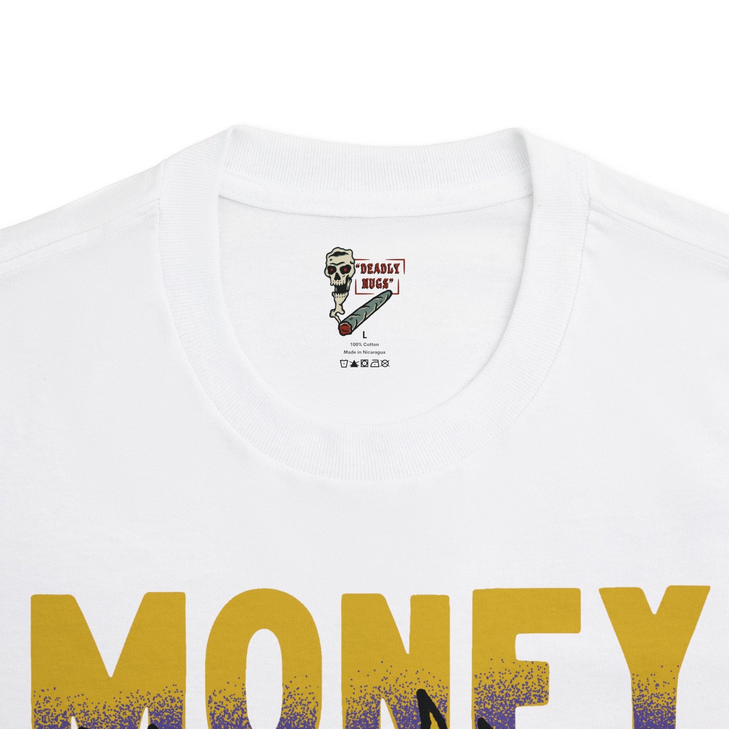 Money / Premium Unisex Graphic Tee Aesthetic Print Skull Hustle Streetwear / DEADLY NUGS