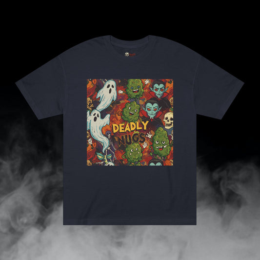 Nugmare Realm / Bud Characters Ghosts Skull Vampires Graphic Tee / Vintage Pop Art Comic Style / 420 Underground Stoner Streetwear / DEADLY NUGS