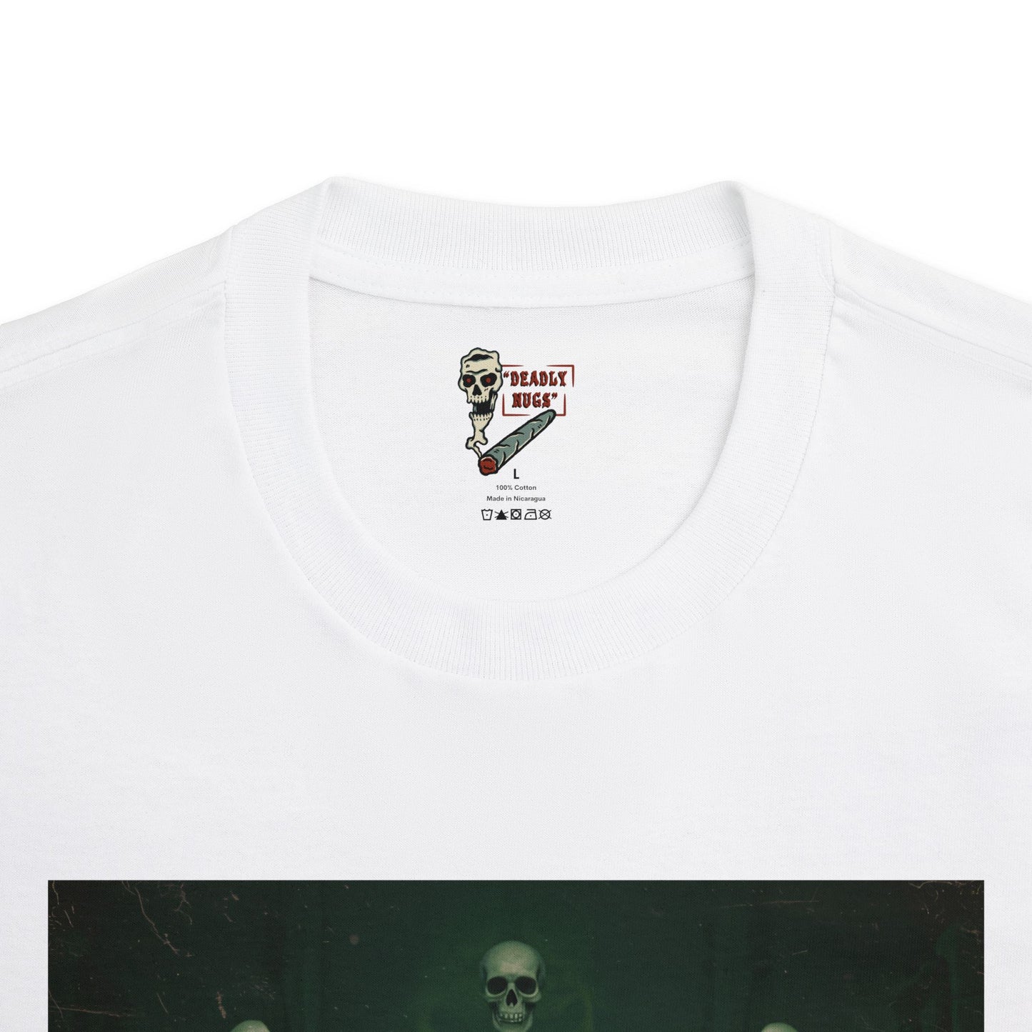 Holy Night / Premium Unisex Graphic Tee Aesthetic Print Ghost Skull 420 / DEADLY NUGS