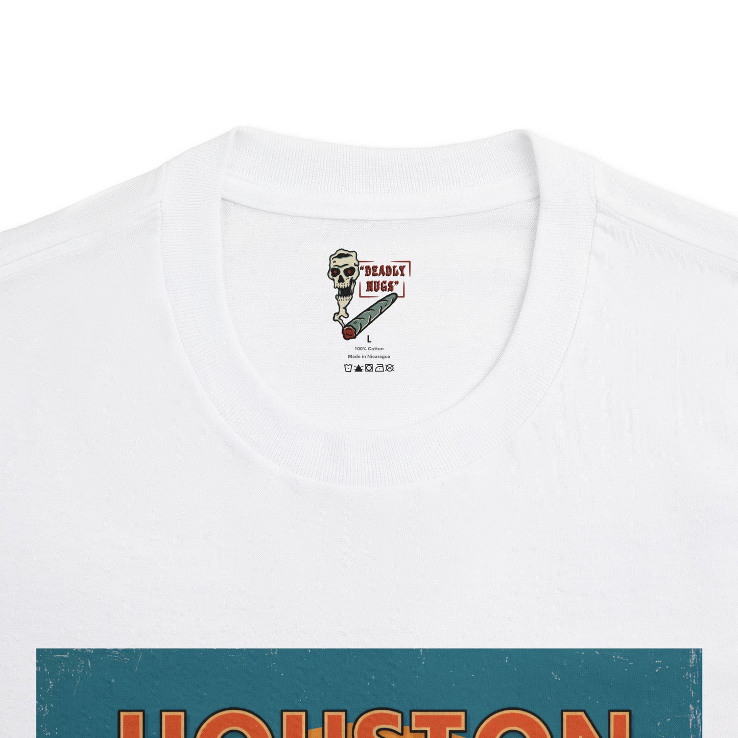 Houston Fun Never Dies / Premium Unisex Graphic Tee Aesthetic Print Skeleton 420 / DEADLY NUGS