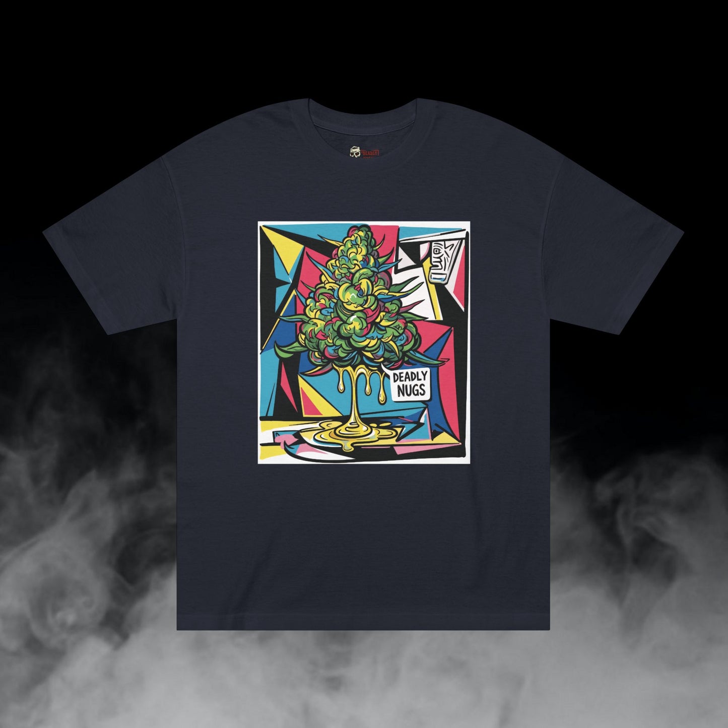 Sacred Melt / Bud dripping Oil Resin Graphic Tee / Abstract Cubism Geometric Art / 420 Underground Stoner Streetwear / DEADLY NUGS