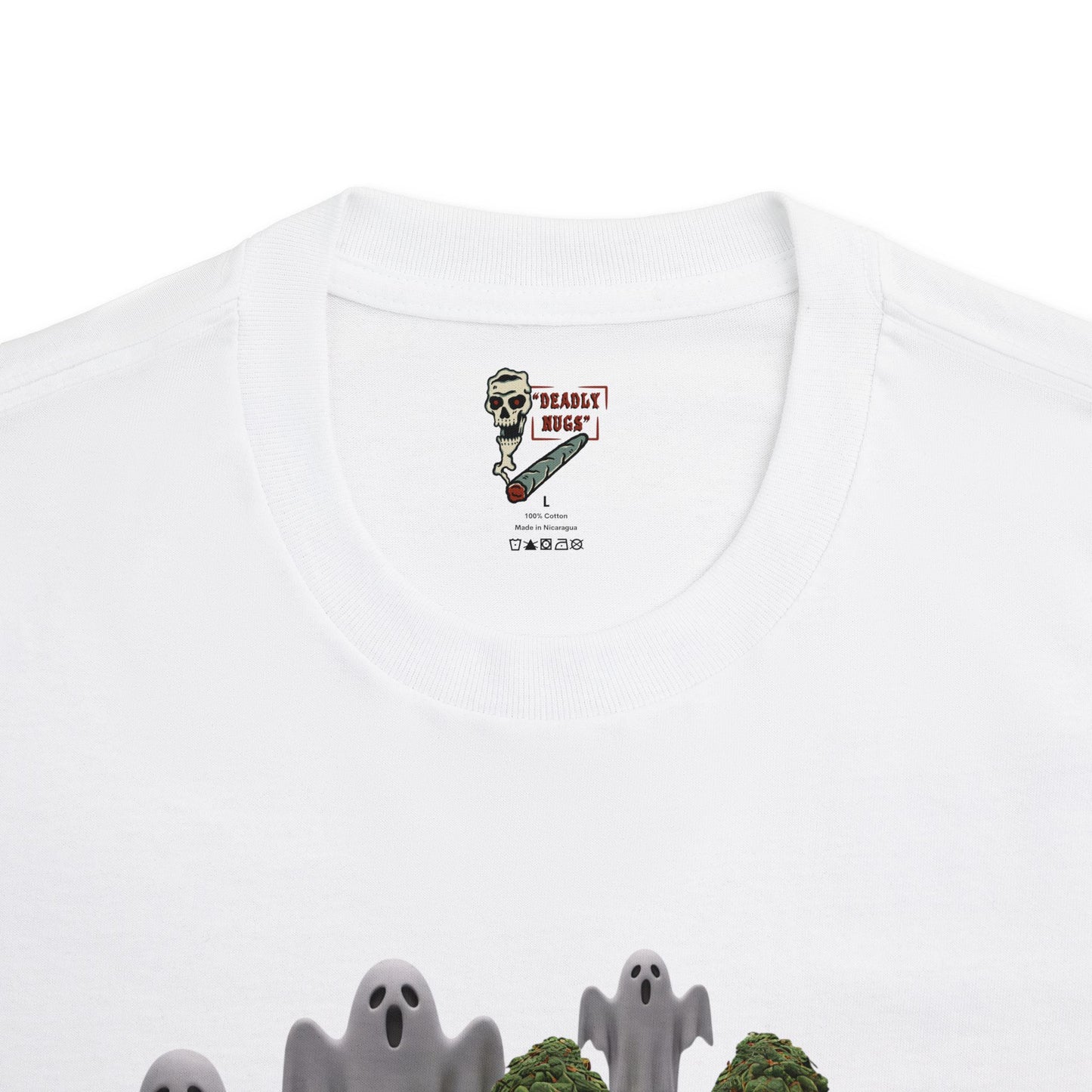 Simply Deadly / Premium Unisex Graphic Tee Aesthetic Print Ghost Skeleton 420 / DEADLY NUGS