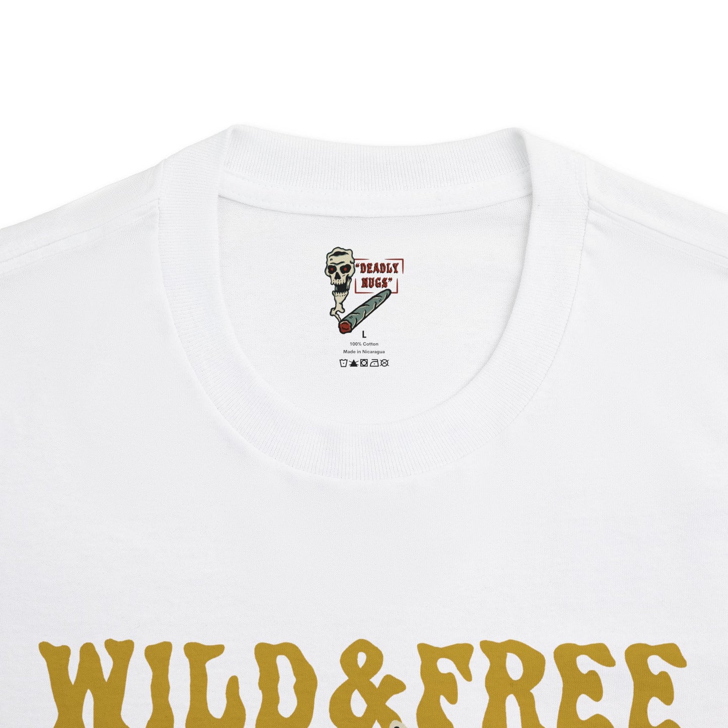 Wild & Free / Premium Unisex Graphic Tee Aesthetic Print Tiger 420 Streetwear / DEADLY NUGS