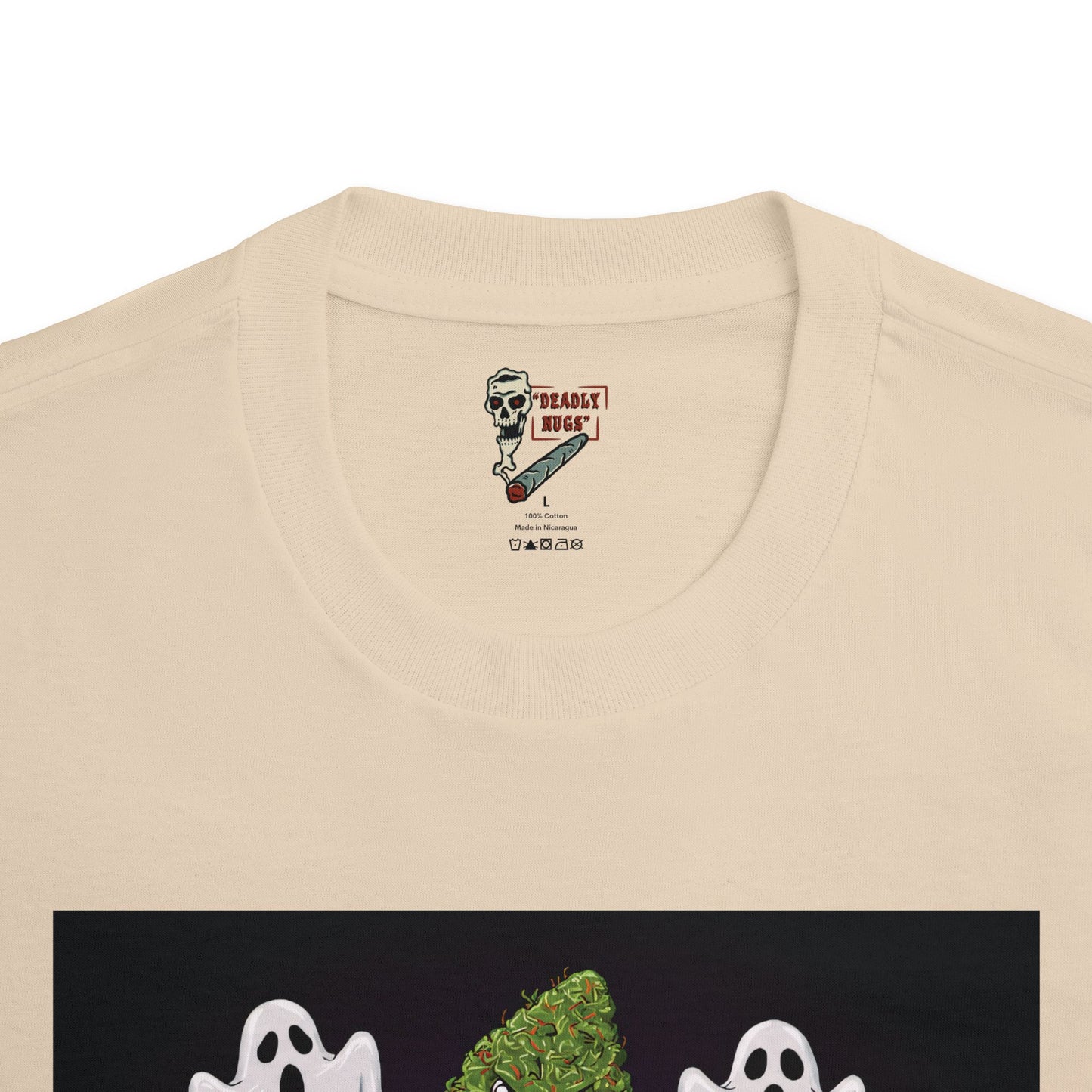 Festive Buds / Premium Unisex Graphic Tee Aesthetic Print Ghost Skeleton 420 / DEADLY NUGS