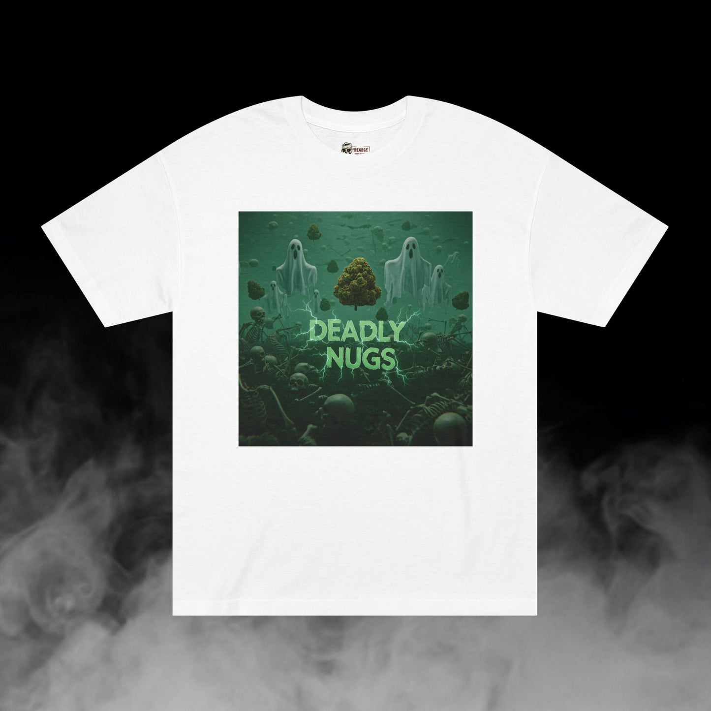 Dimension 420 / Cannabis Buds Ghosts Skulls Graphic Tee / Hyper-Realistic Horror Art Terror Macabre / 420 Underground Stoner Streetwear / DEADLY NUGS