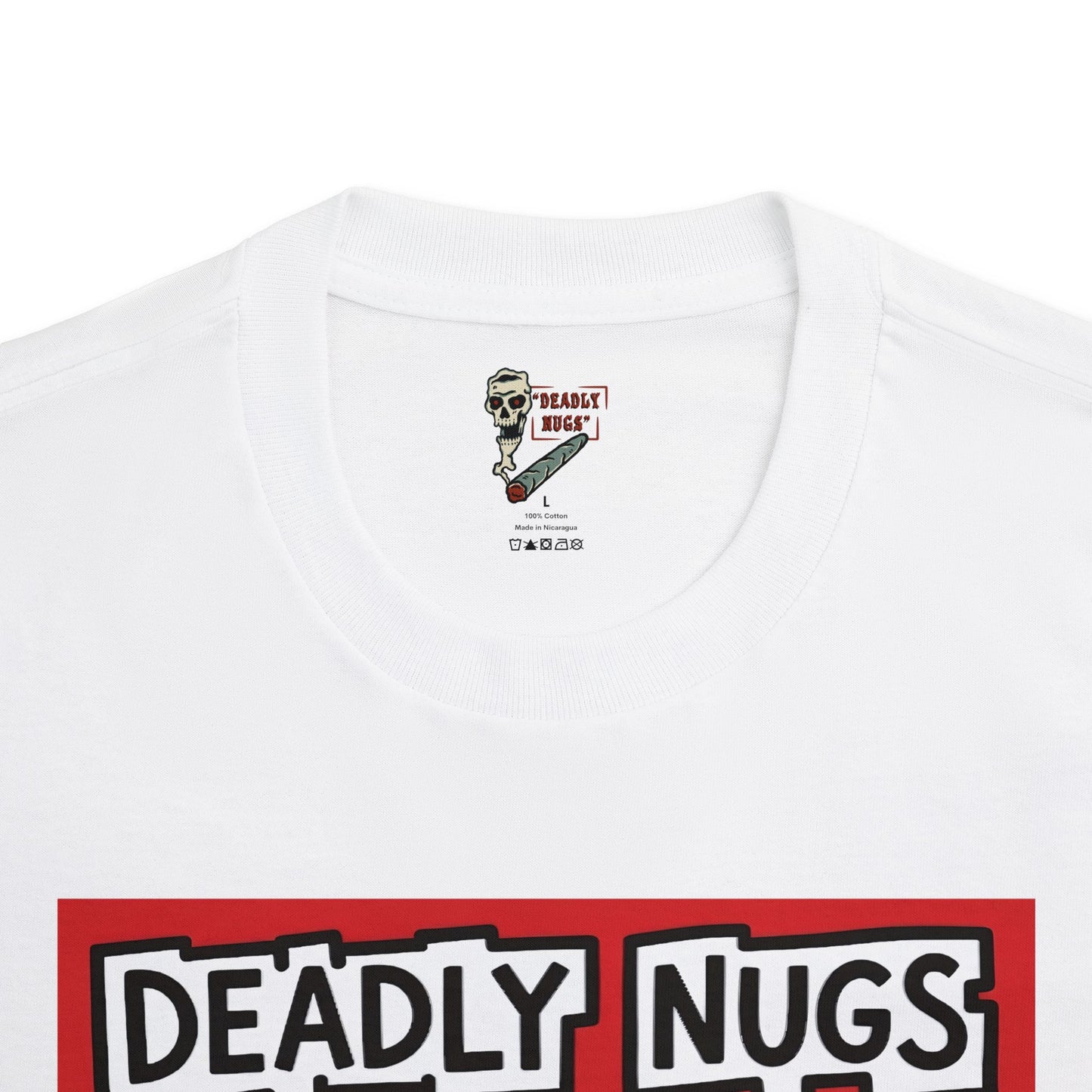 Rigor Mortis / Skeleton Reaches for Radiant, Pulsating Cannabis Bud Graphic Tee / Pop Art Keith Haring Style Street Art / 420 Underground Stoner Culture / DEADLY NUGS