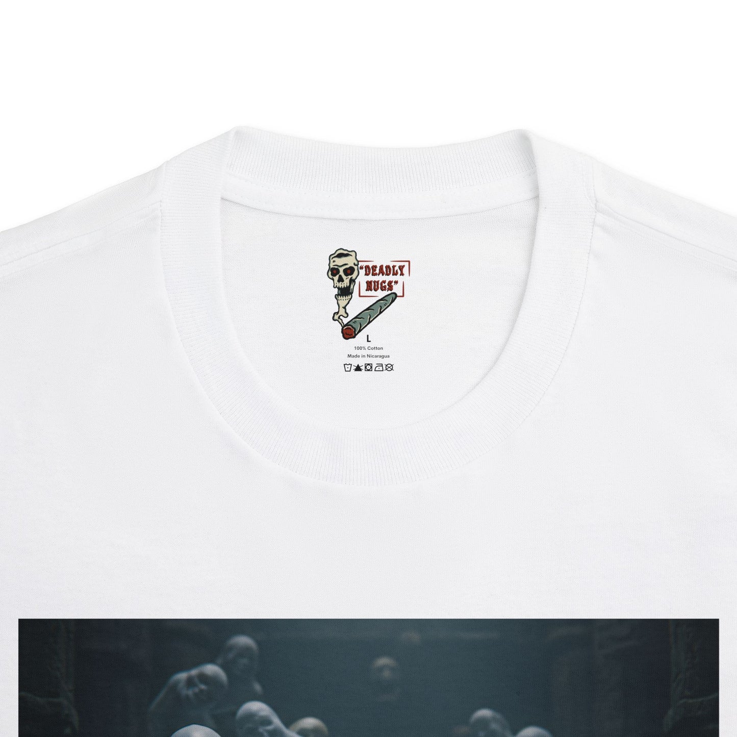 Out of the Chaos / Premium Unisex Graphic Tee Aesthetic Print Skull Ghost 420 / DEADLY NUGS