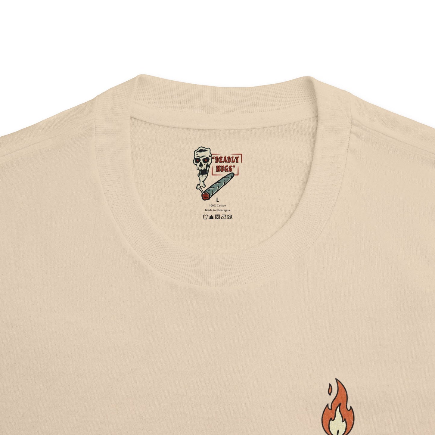Faded / Retro Lighter with Cannabis Leaf and Surreal Melting Clock Graphic Tee / Vintage Low-fi Gritty Analog Stoner Noir Style Art / 420 Underground Stoner Culture / DEADLY NUGS