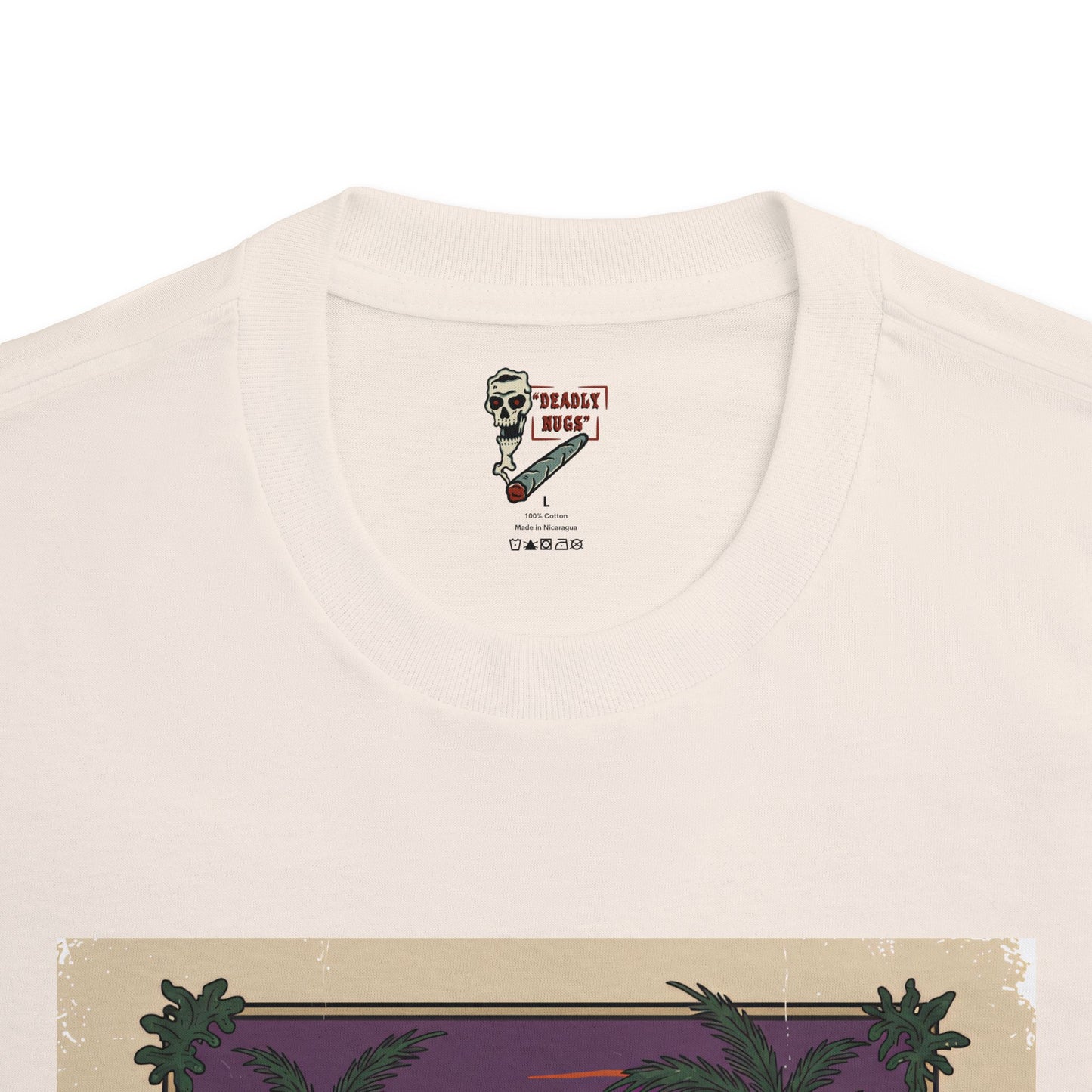 Jungle Sunset / Premium Unisex Graphic Tee Aesthetic Print Skeleton 420 Streetwear / DEADLY NUGS