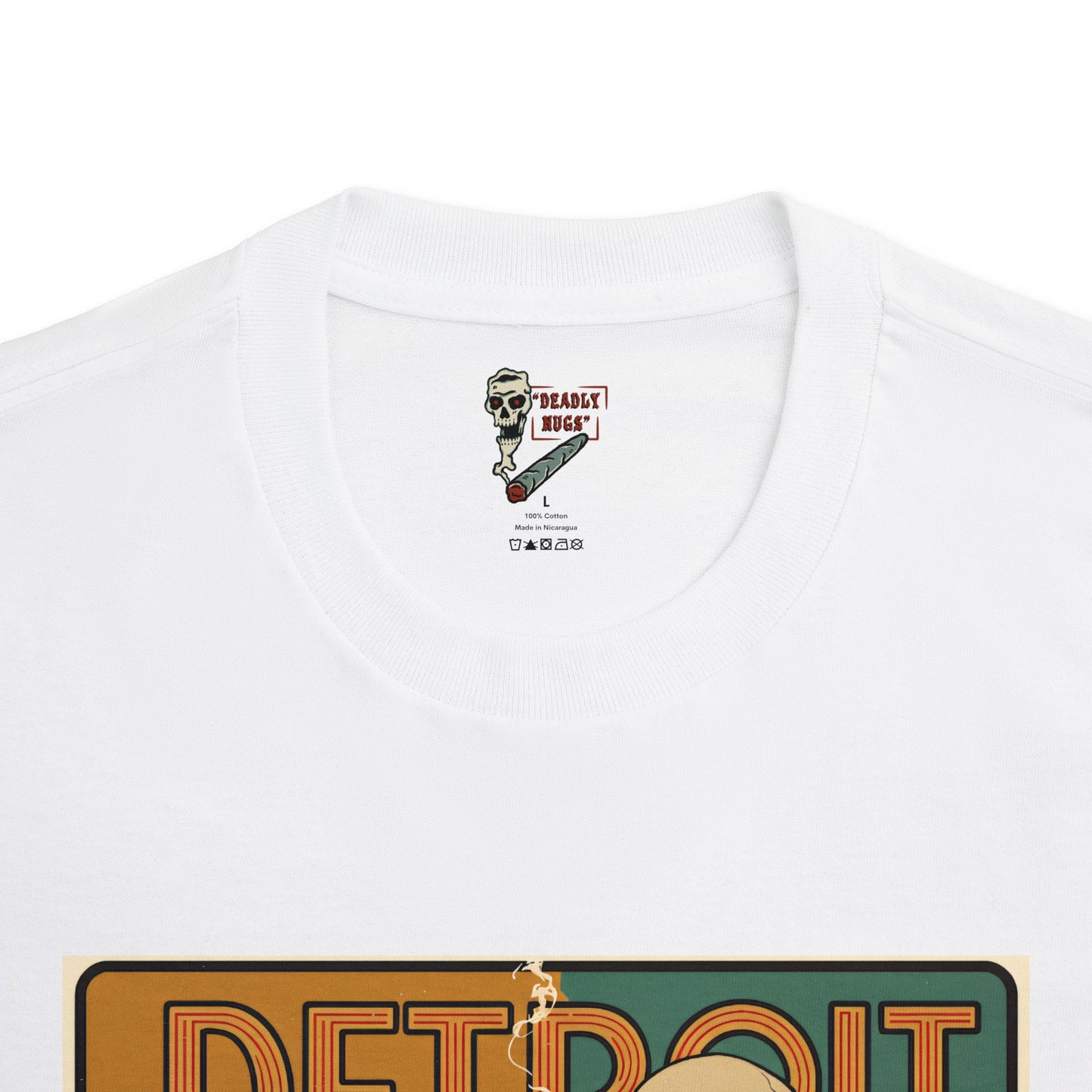 Detroit Mob / Premium Unisex Graphic Tee Aesthetic Print Skeleton 420 Streetwear / DEADLY NUGS