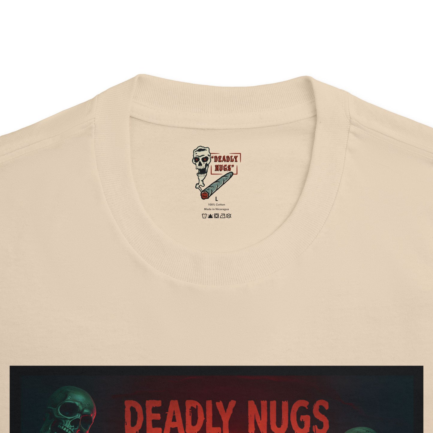Raisin' Hell / Premium Unisex Graphic Tee Aesthetic Print Ghost Skeleton 420 / DEADLY NUGS