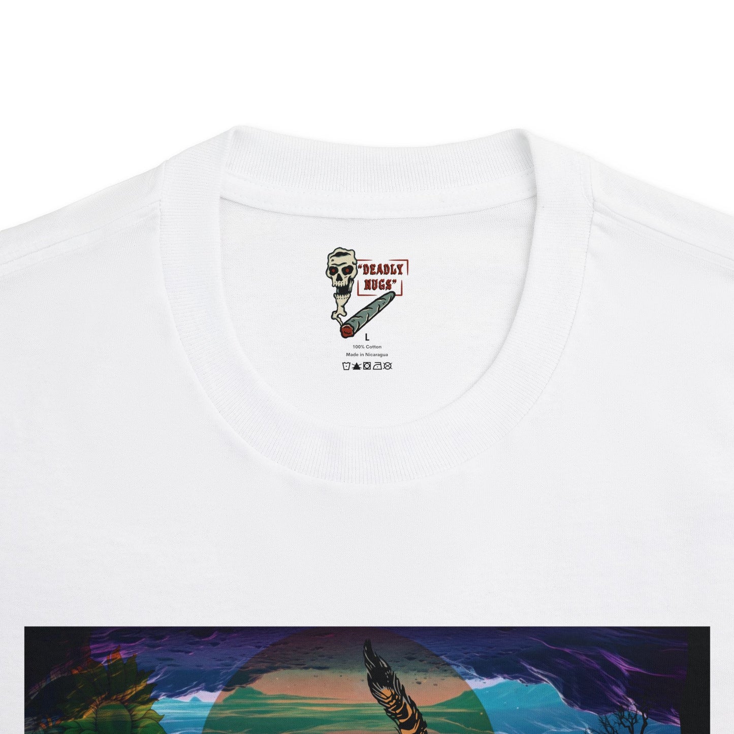 Bounds & Reflections / Tiger in Reflective Landscape Graphic Tee / Surreal Hypnotic Aesthetic Art / 420 Underground Stoner Streetwear / DEADLY NUGS