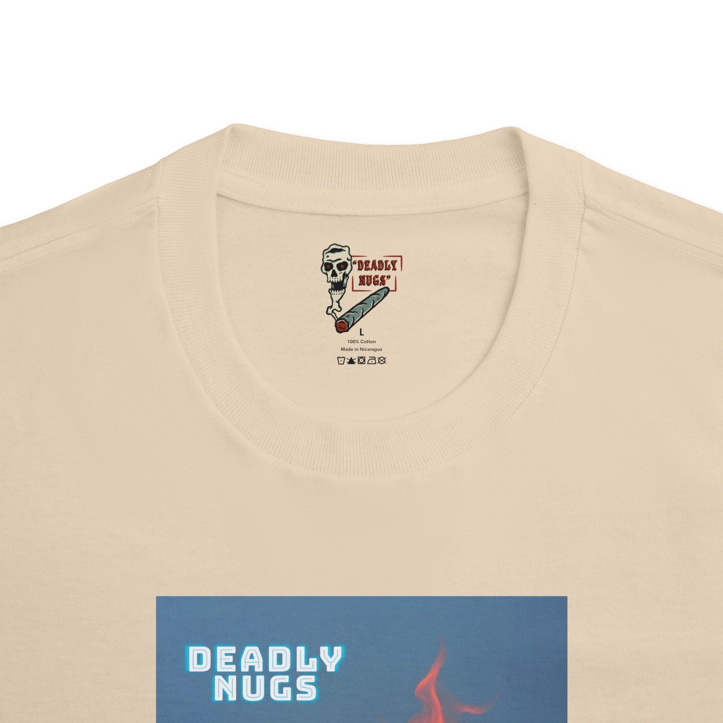 Floral Flames T-Shirt DEADLY NUGS Aesthetic Print Unisex Graphic Tee