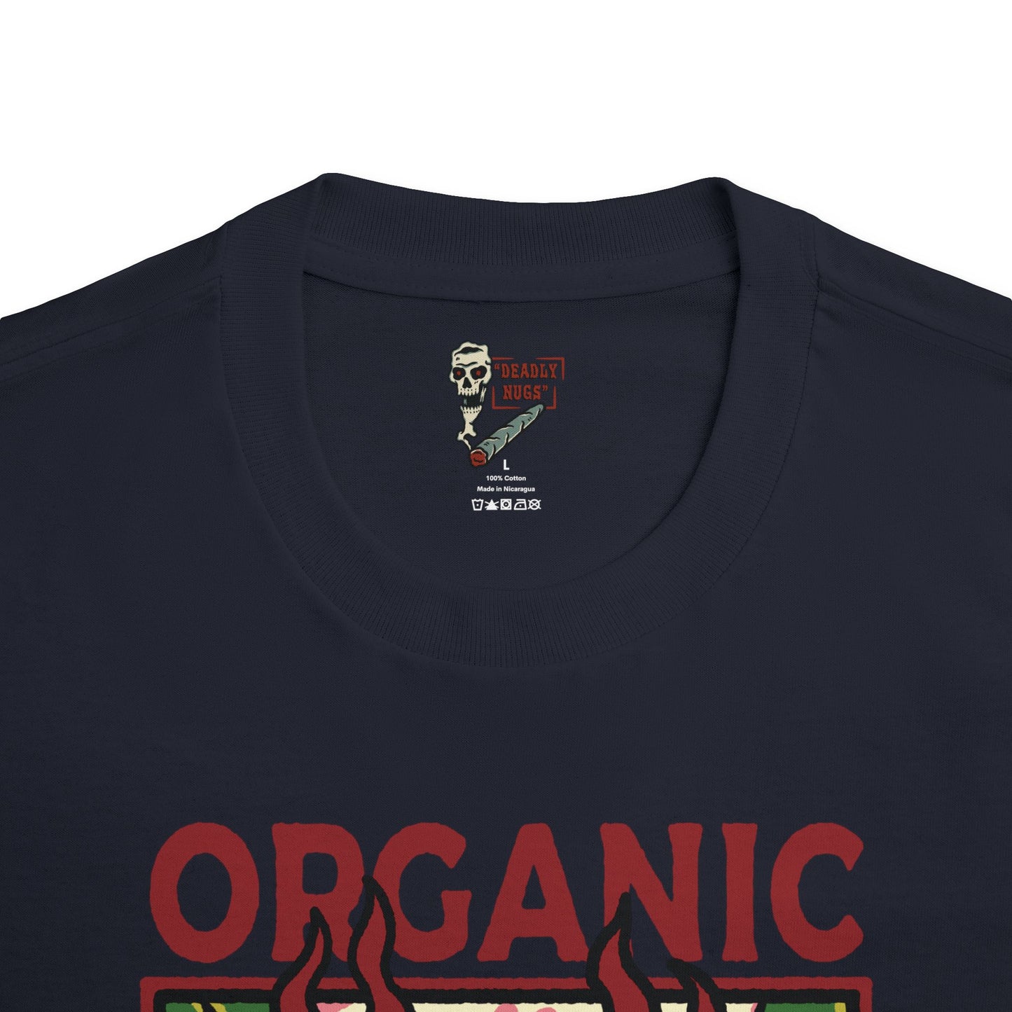 Organic / Premium Unisex Graphic Tee Aesthetic Print Skull 420 Streetwear / DEADLY NUGS