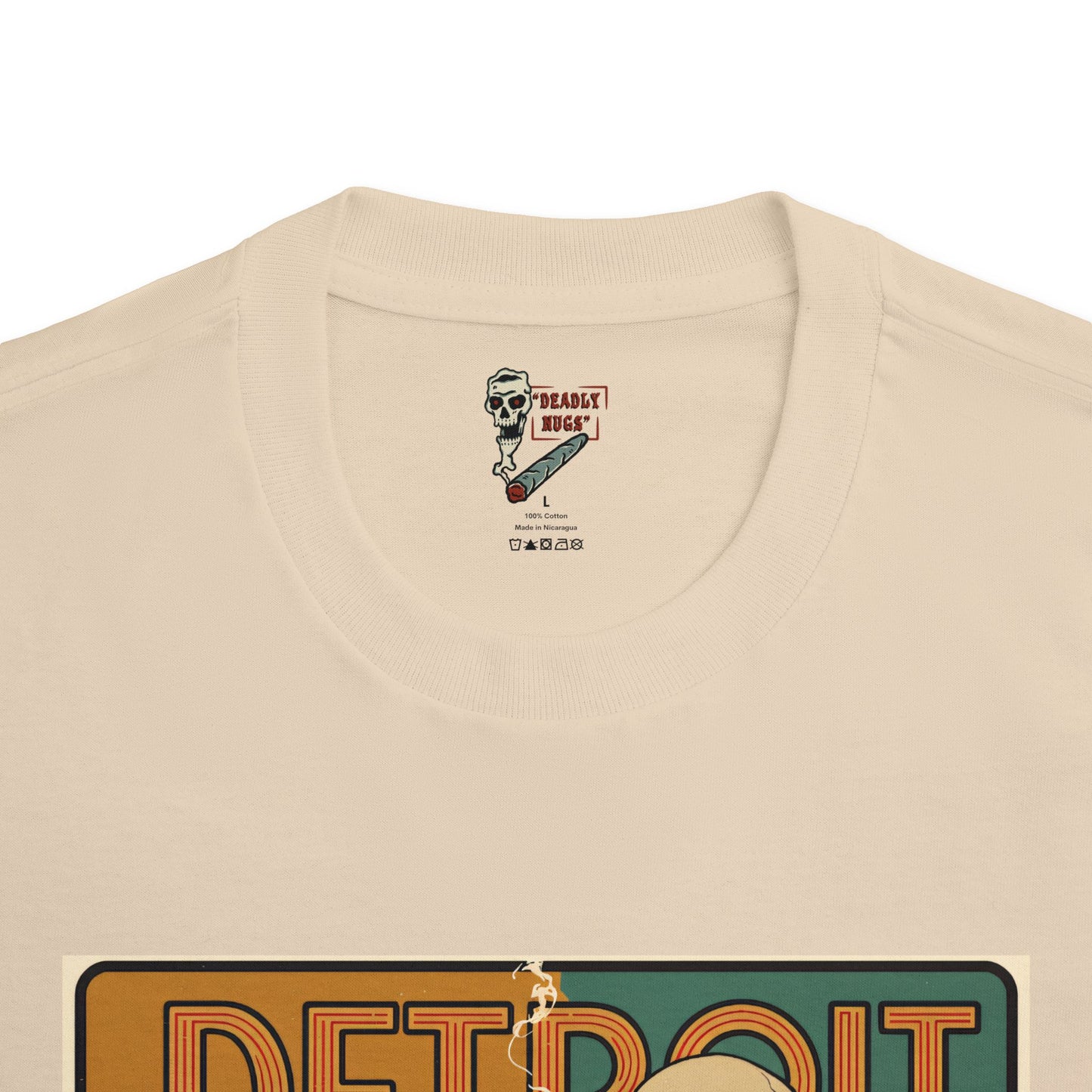 Detroit Mob / Premium Unisex Graphic Tee Aesthetic Print Skeleton 420 Streetwear / DEADLY NUGS
