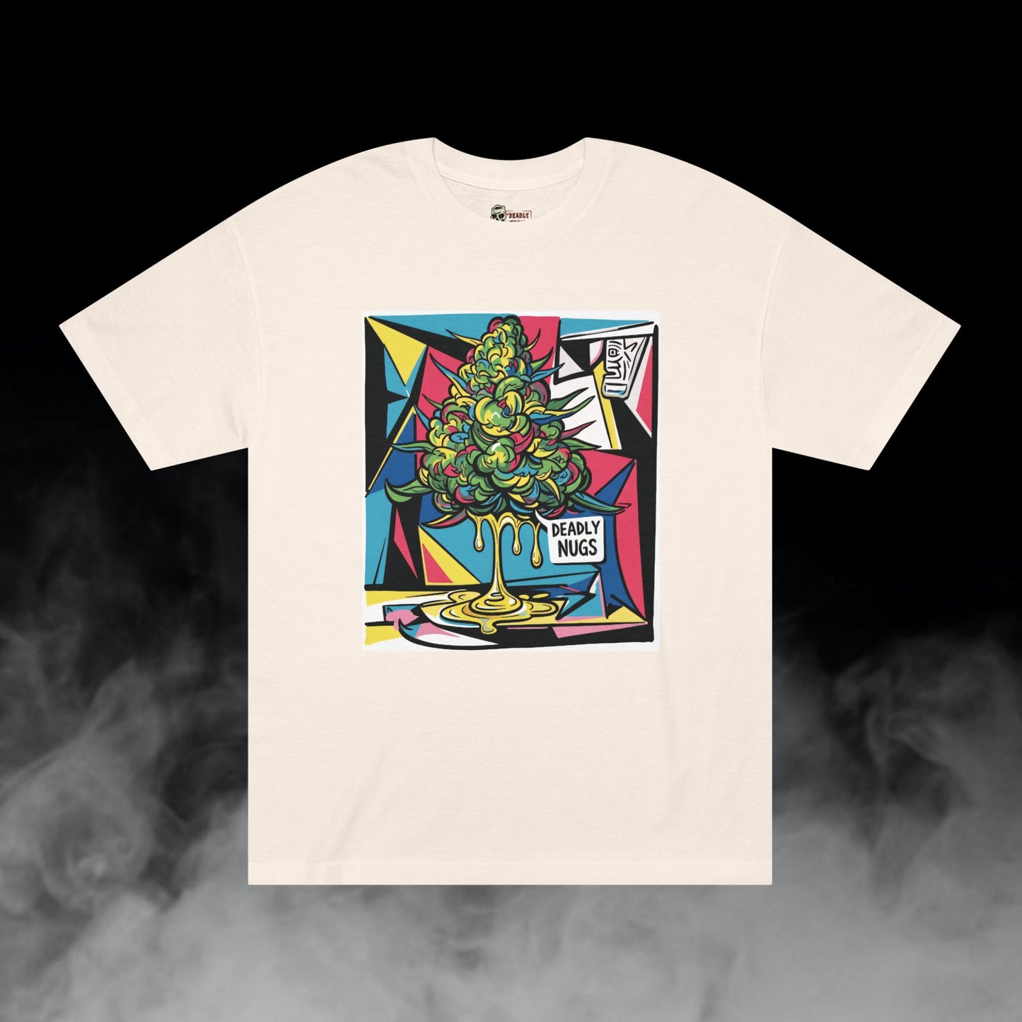 Sacred Melt / Bud dripping Oil Resin Graphic Tee / Abstract Cubism Geometric Art / 420 Underground Stoner Streetwear / DEADLY NUGS