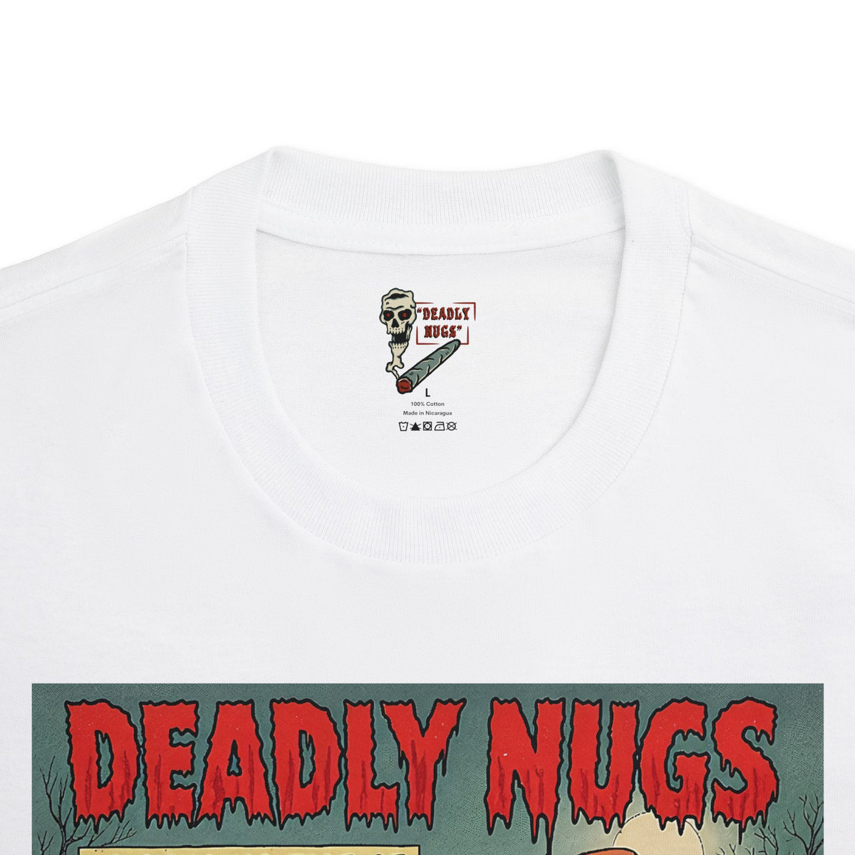 Baggie to the Grave! / Vintage Pulp Horror Comic Art Tee / 420 Underground Stoner Culture / DEADLY NUGS