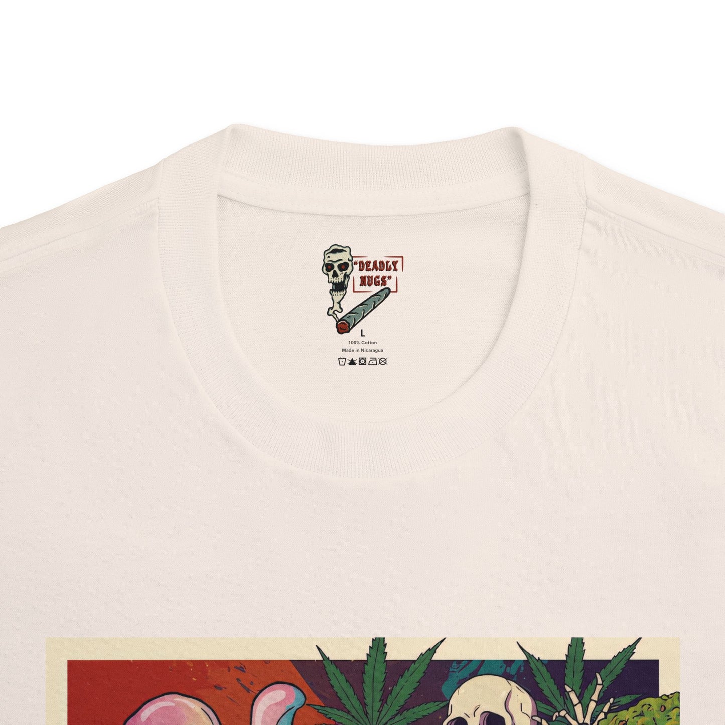 Kaneh Bosem / Premium Unisex Graphic Tee Aesthetic Print Ghost Skeleton 420 / DEADLY NUGS