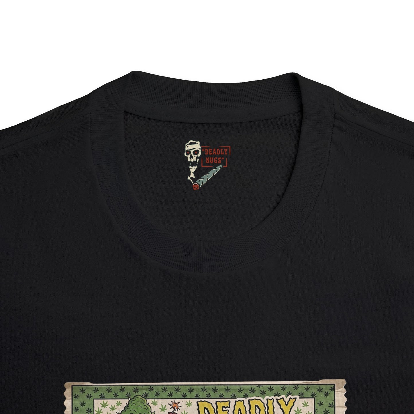 Puff, Puff, Doom! / Explosive Spark Nuclear Cannabis Graphic Tee / Vintage Pulp Atomic Propaganda Gum Wrapper Art Style / 420 Underground Stoner Culture / DEADLY NUGS