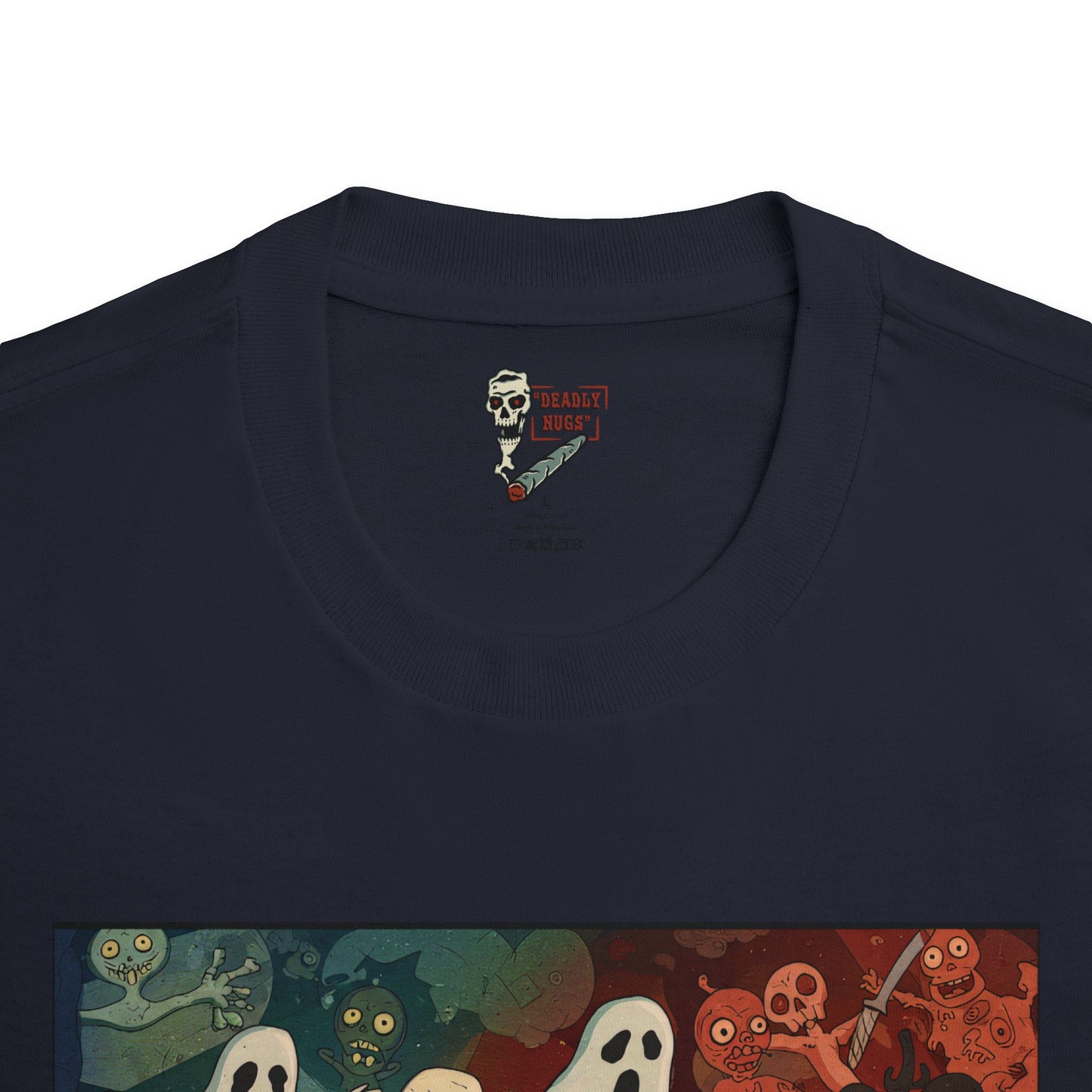 The Madness Strain / Bud Characters Ghosts Skeletons Monsters Graphic Tee / Ominous Macabre Aesthetic Horror Cartoon Art / 420 Underground Stoner Streetwear / DEADLY NUGS