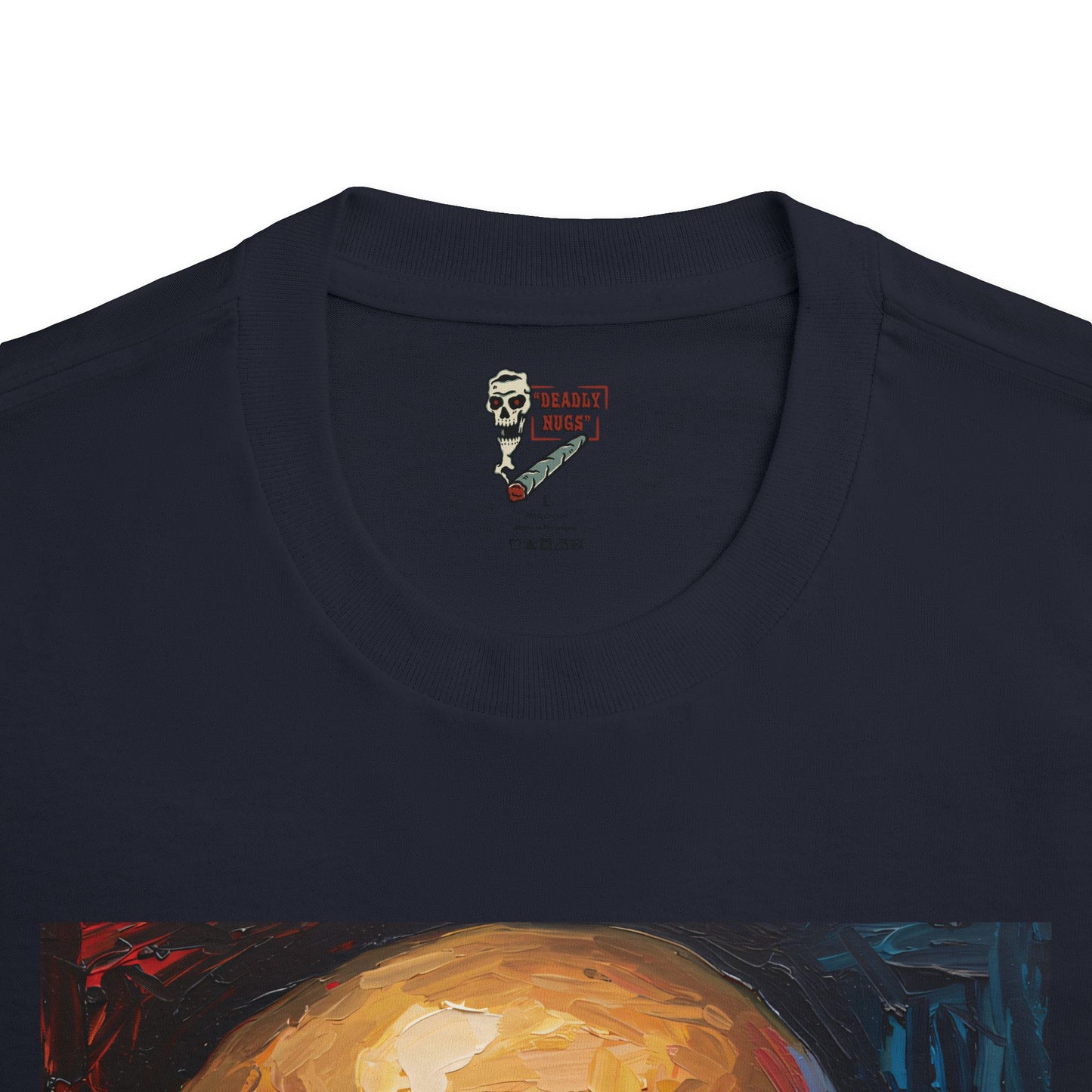 Bloodshot / Skull with Bloody Eyes Graphic Tee / Horror Art Abstract Expressionist Painting / 420 Underground Stoner Streetwear / DEADLY NUGS