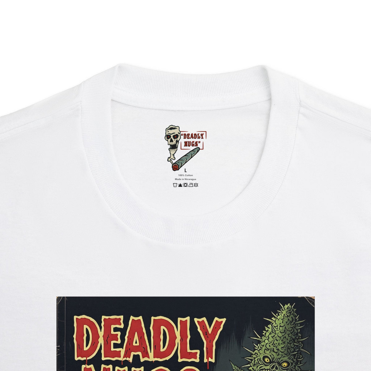 The Reaper's Reserve / Vintage Pulp Horror Skull Art Tee / 420 Underground Stoner Culture / DEADLY NUGS