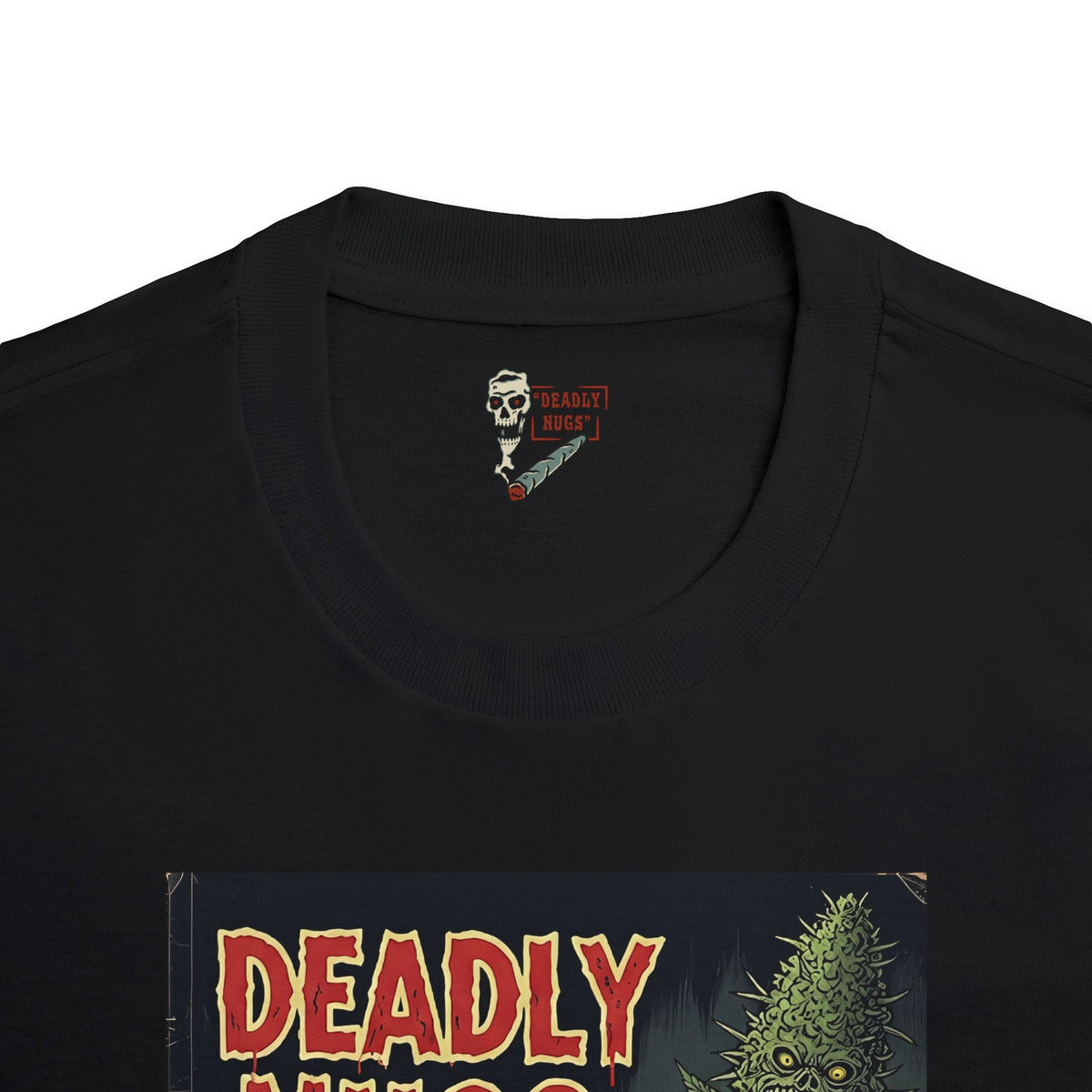 The Reaper's Reserve / Vintage Pulp Horror Skull Art Tee / 420 Underground Stoner Culture / DEADLY NUGS