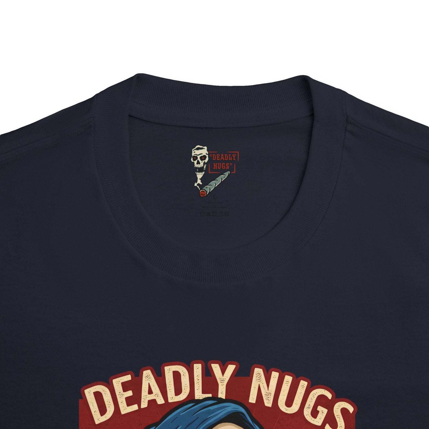 Fresh to Death / Grim Reaper with Pizza Graphic Tee / Dark Humor Cartoon Art Horror / 420 Underground Stoner Streetwear / DEADLY NUGS