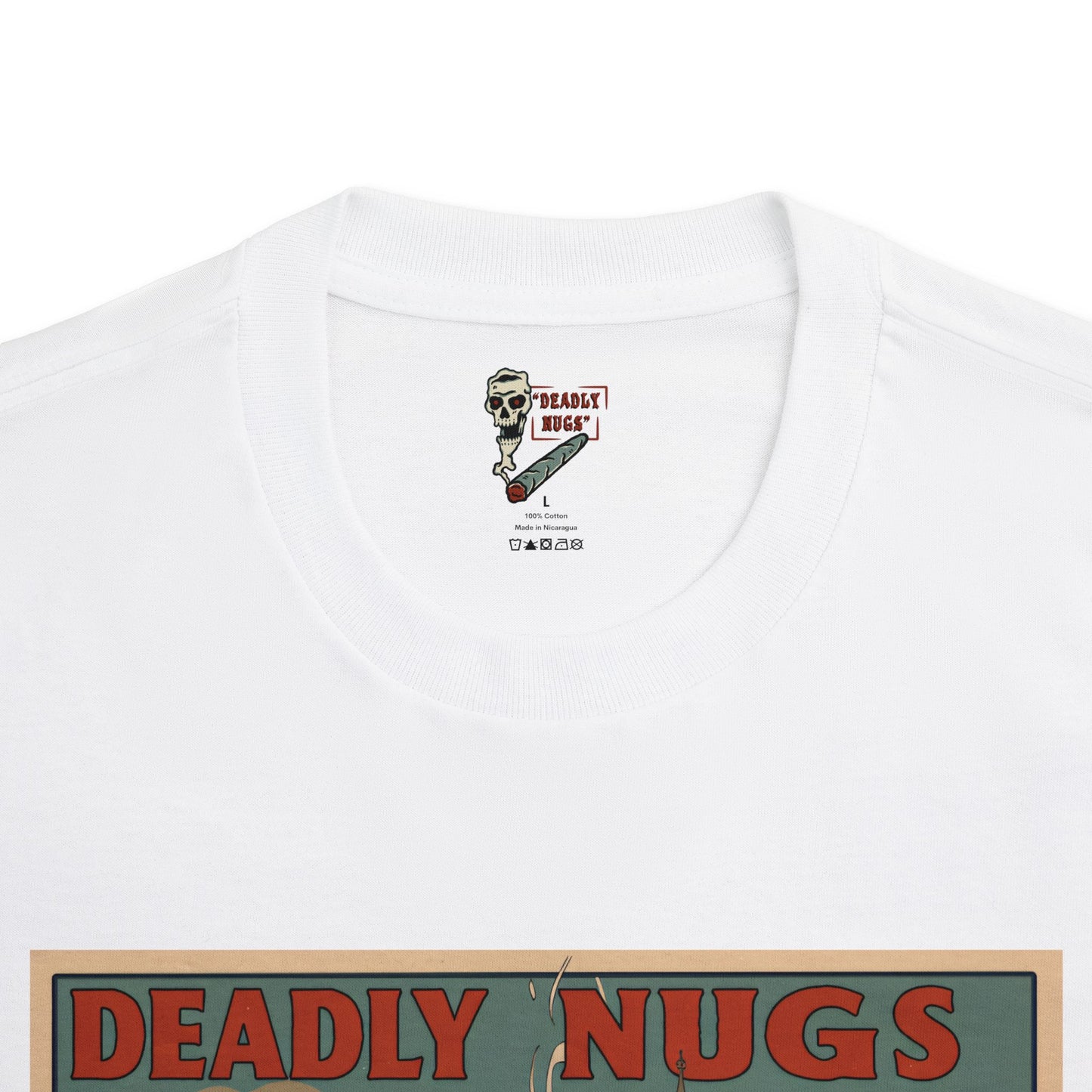 London Punk / Premium Unisex Graphic Tee Aesthetic Print Skeleton 420 / DEADLY NUGS