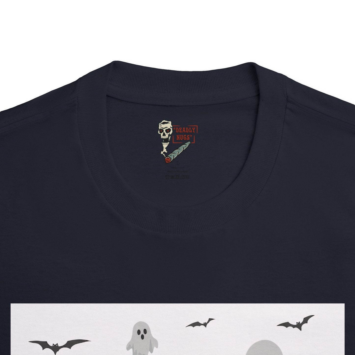 Ground-dead / Premium Unisex Graphic Tee Aesthetic Print Ghost Skeleton 420 / DEADLY NUGS