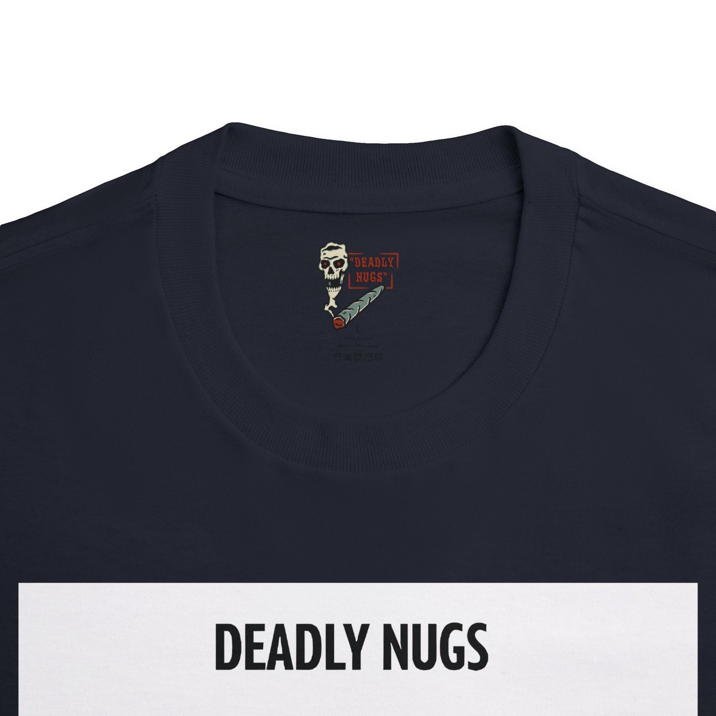 With the Homies / Premium Unisex Graphic Tee Aesthetic Print Ghost Skeleton 420 / DEADLY NUGS
