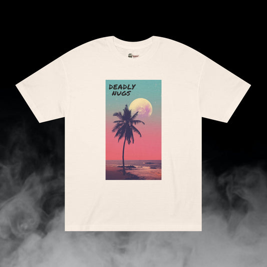 Lunar Beach T-Shirt DEADLY NUGS Aesthetic Print Unisex Graphic Tee