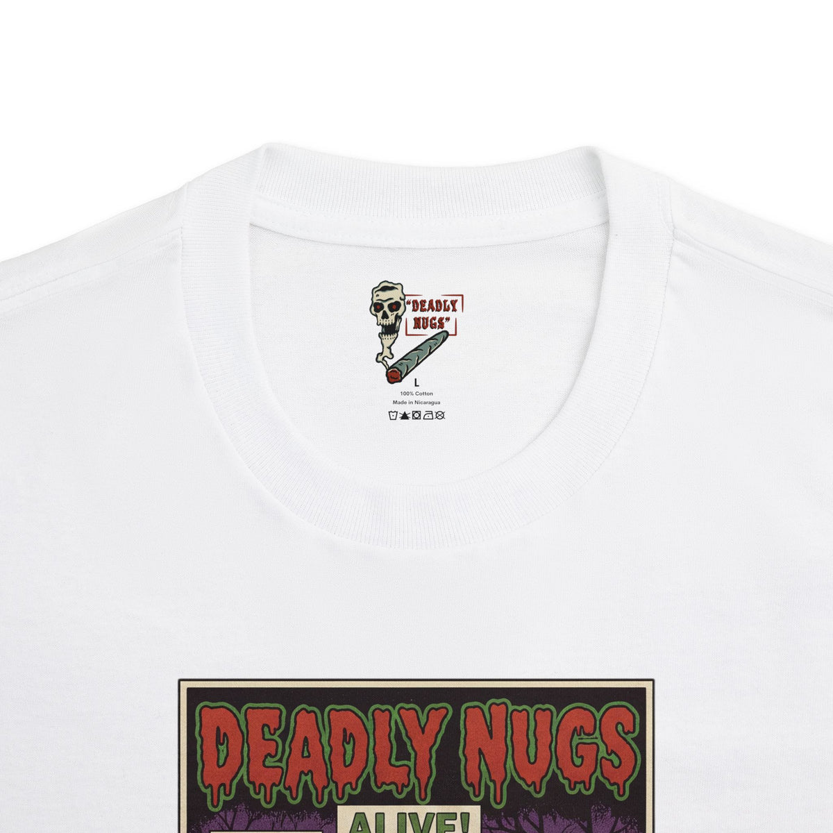 Zombie Sesh / Vintage Pulp Horror Comic Art Tee / 420 Underground Stoner Culture / DEADLY NUGS