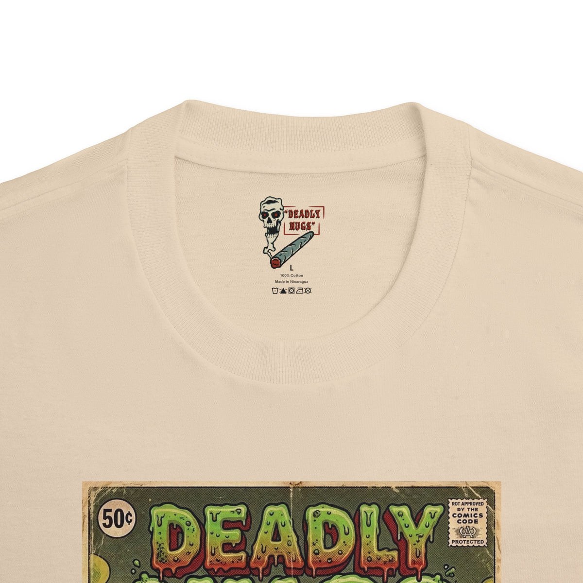 When Nugs Attack / Vintage Pulp Horror Underground Comix Art Tee / 420 Underground Stoner Culture / DEADLY NUGS