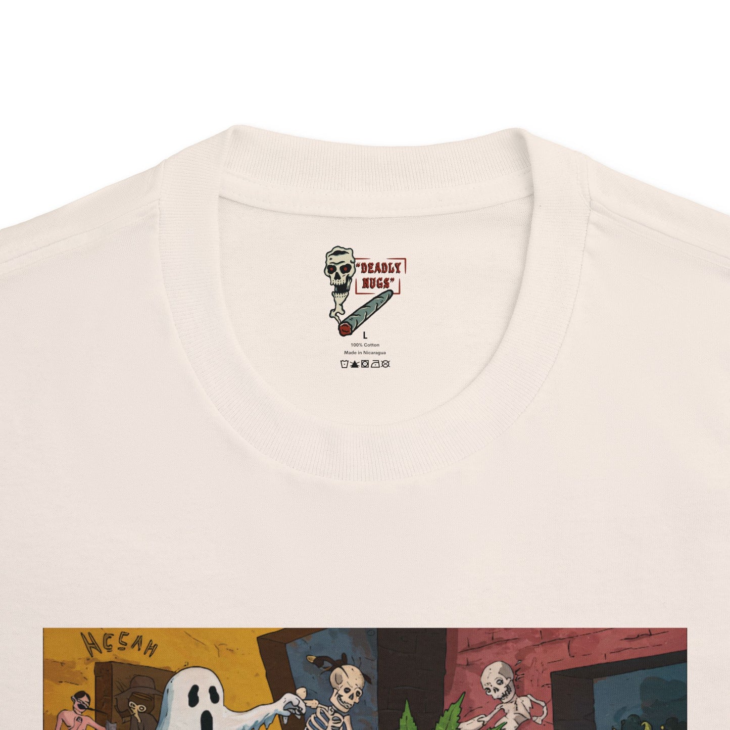 Herb of the Reckoning / Bud Characters Ghosts Skeletons Graphic Tee / Gritty Character Macabre Aesthetic Art / 420 Underground Stoner Streetwear / DEADLY NUGS