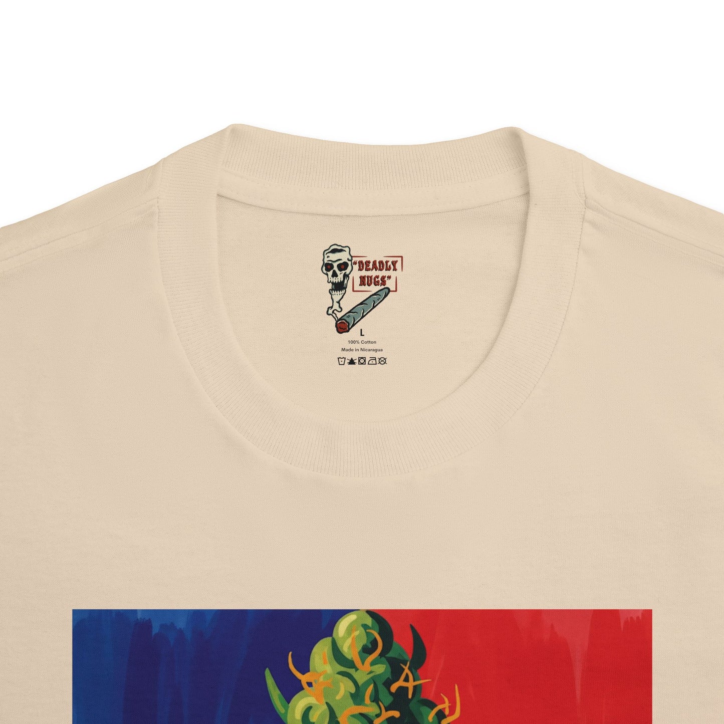 Convergence / Resin Dripping Cannabis Bud and Skull Graphic Tee / Abstract Expressionist Art Mark Rothko Style Painting / 420 Underground Stoner Streetwear / DEADLY NUGS