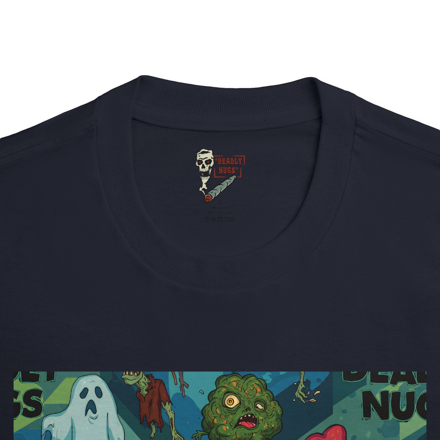 Four20 Resurrection / Bud Characters Ghosts Zombies Graphic Tee / Gritty Obscure Horror Cartoon Pop Art / 420 Underground Stoner Streetwear / DEADLY NUGS