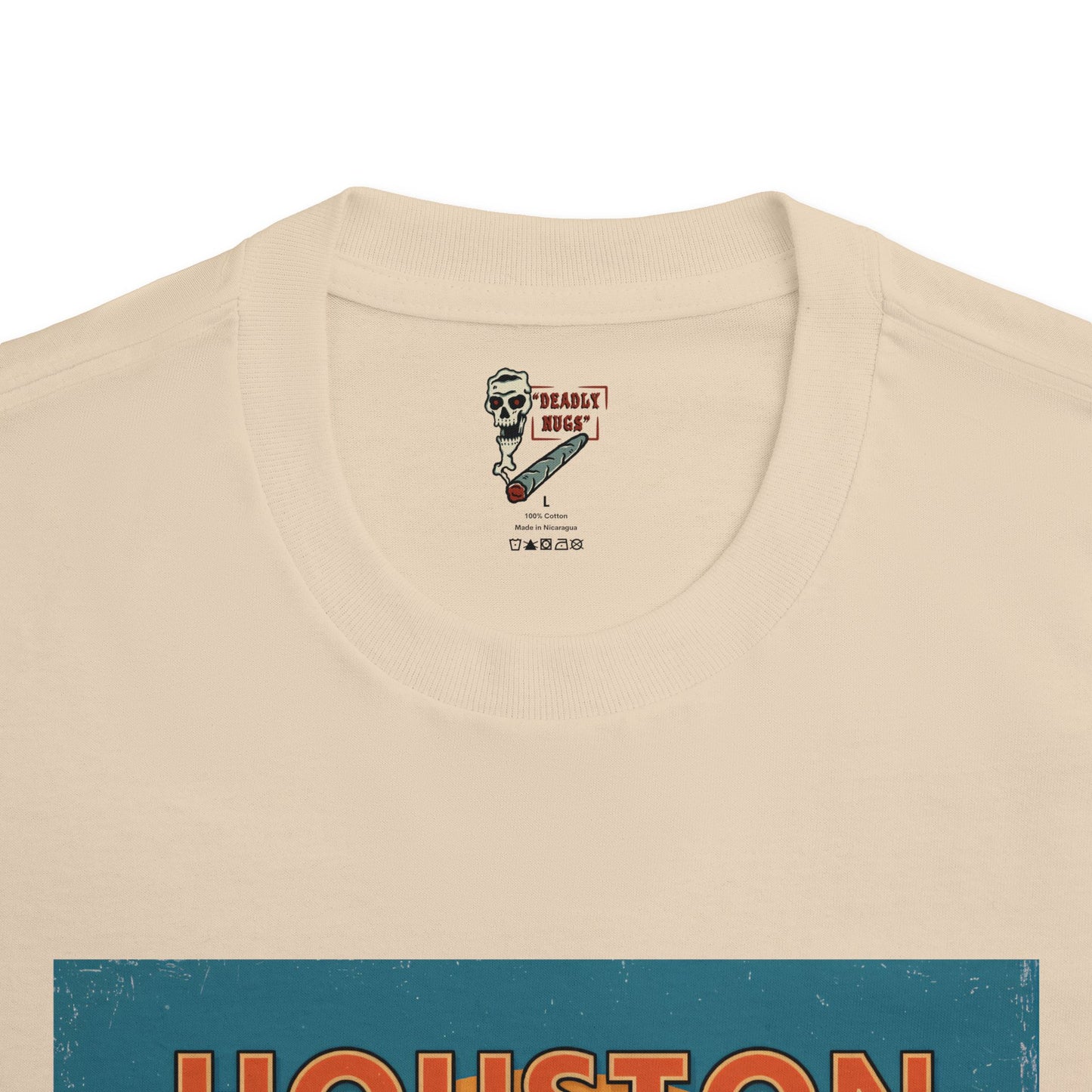 Houston Fun Never Dies / Premium Unisex Graphic Tee Aesthetic Print Skeleton 420 / DEADLY NUGS