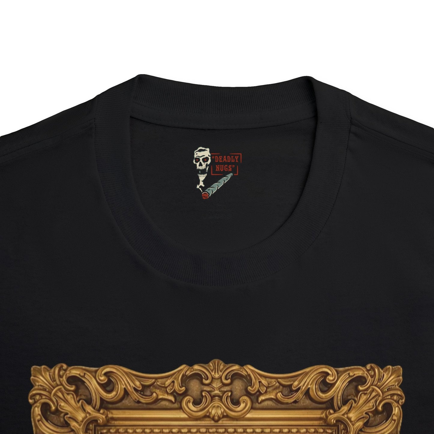 Deuces / Skeleton Smoking Graphic Tee / Gritty Neon Aesthetic Frame Art / 420 Underground Stoner Streetwear / DEADLY NUGS