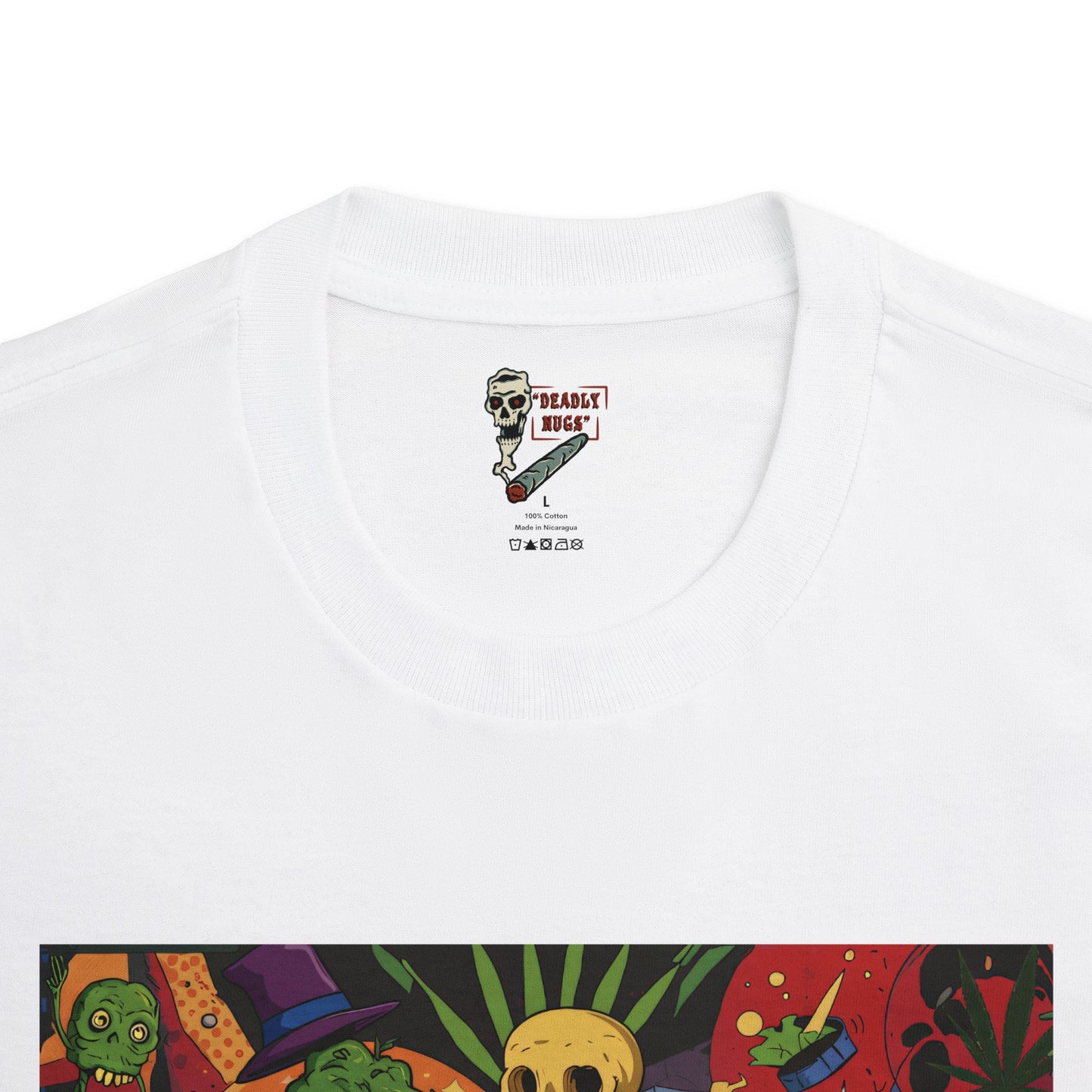 Dope Party II / Premium Unisex Graphic Tee Aesthetic Print Ghost Skeleton 420 / DEADLY NUGS