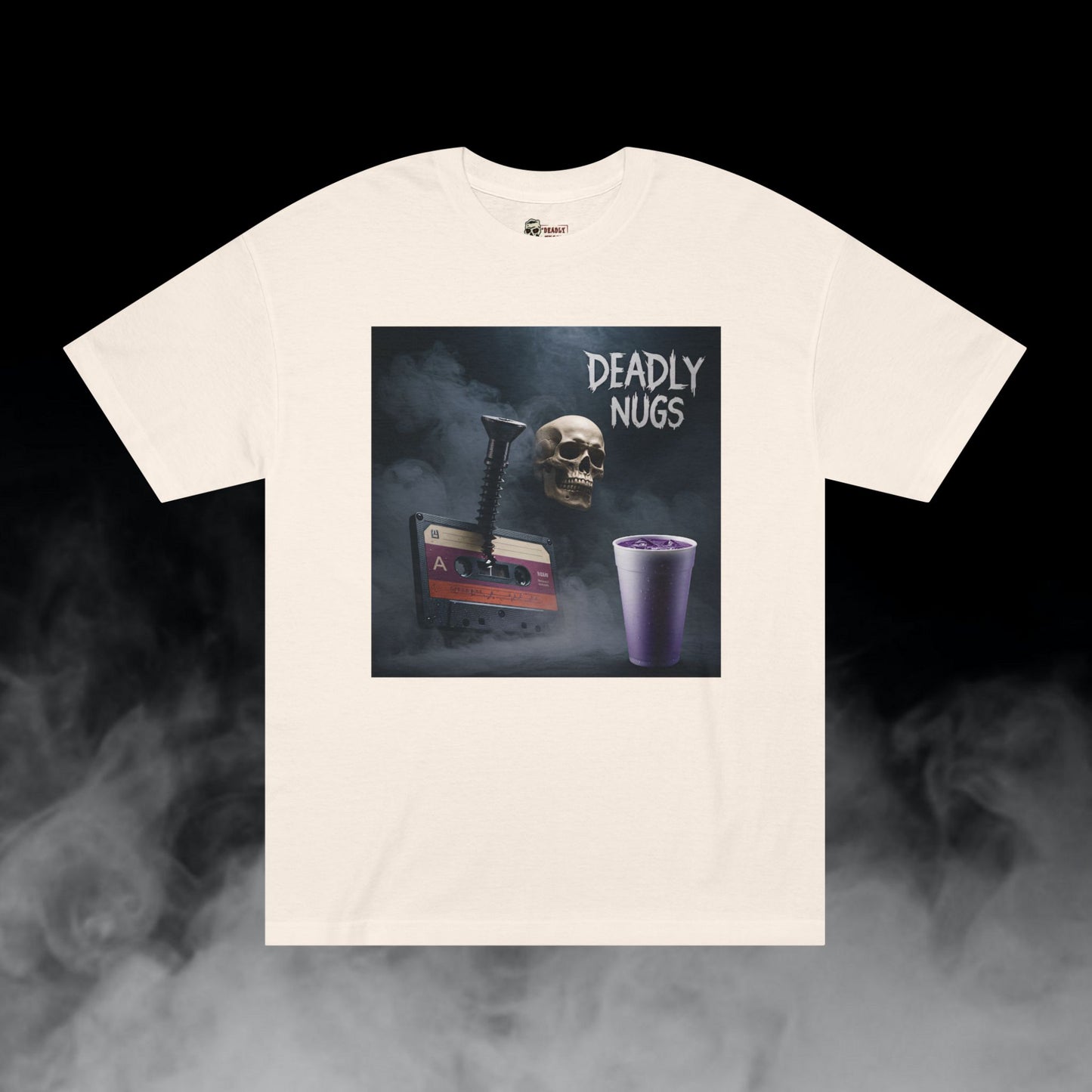 Syrup-n-Screw / Skull Screw Tape Lean Graphic Tee / Hyper-Realistic Gritty Trap Art / 420 Underground Stoner Streetwear / DEADLY NUGS