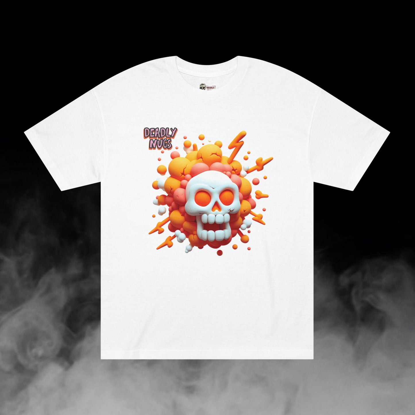 Orange Pop / Premium Unisex Graphic Tee Aesthetic Print Skull Art Streetwear / DEADLY NUGS