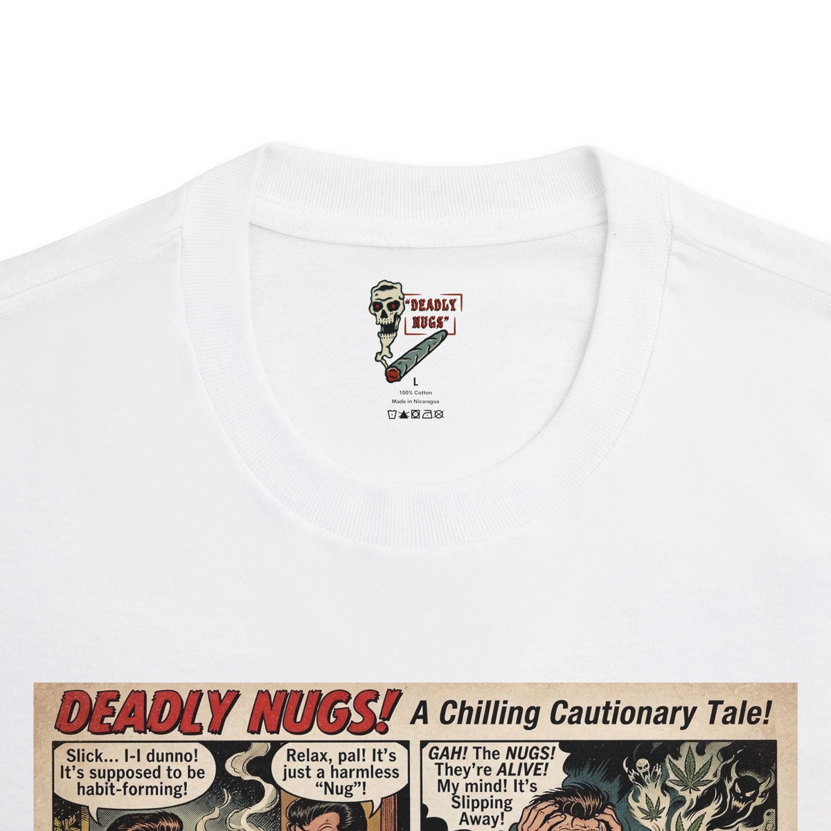 The Dreaded Grip / Vintage Pulp Horror Comic Panel Art Propaganda Tee / 420 Underground Stoner Culture / DEADLY NUGS