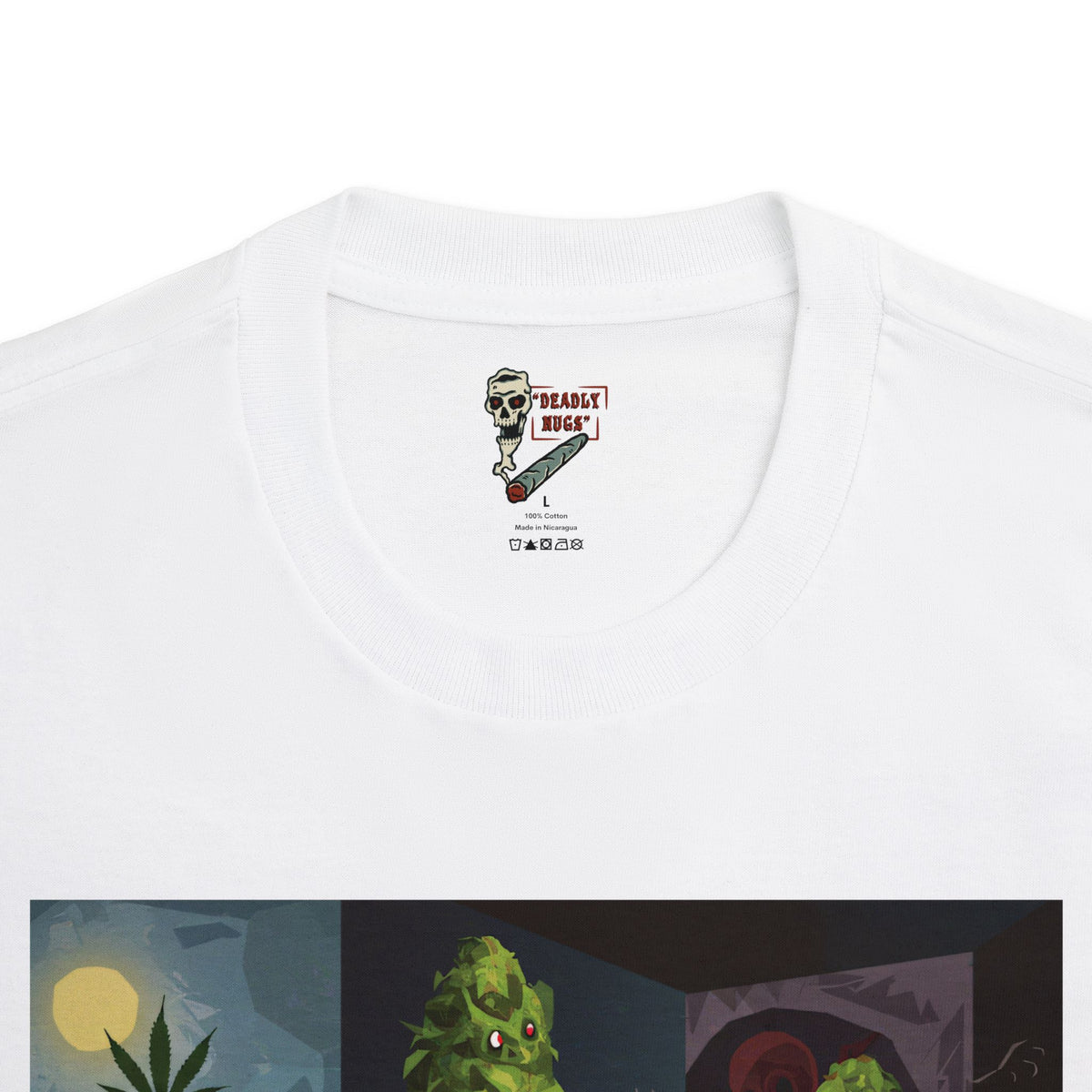 Bloom Doom / Surreal Horror Art Picasso Style Tee / 420 Underground Stoner Streetwear / DEADLY NUGS