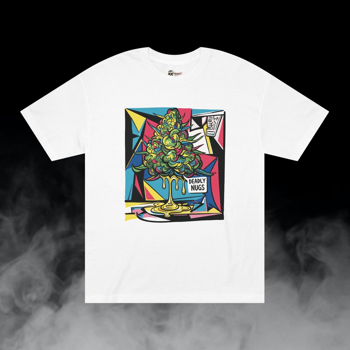 Sacred Melt / Bud dripping Oil Resin Graphic Tee / Abstract Cubism Geometric Art / 420 Underground Stoner Streetwear / DEADLY NUGS