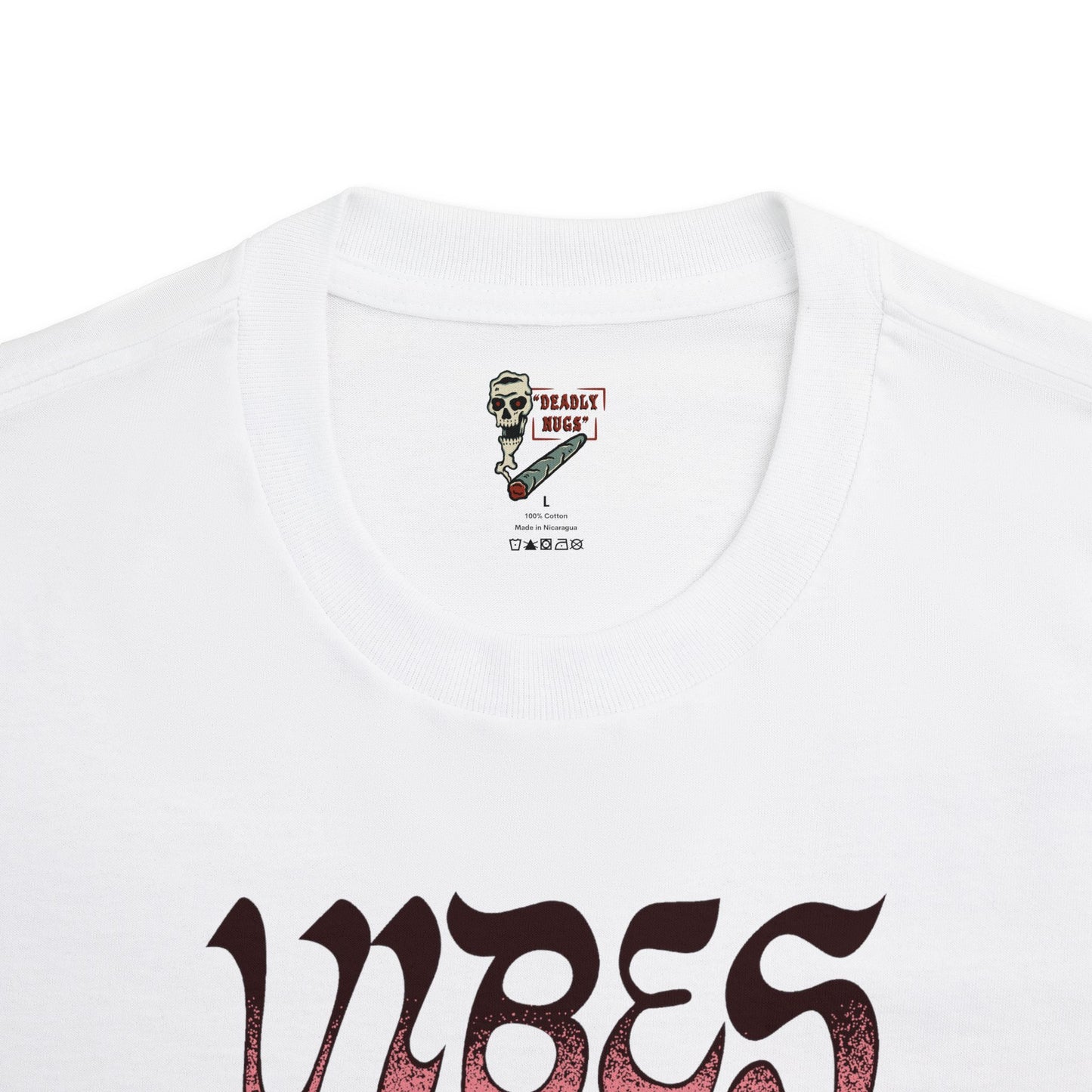 Vibes / Premium Unisex Graphic Tee Aesthetic Print Skull 420 Streetwear / DEADLY NUGS