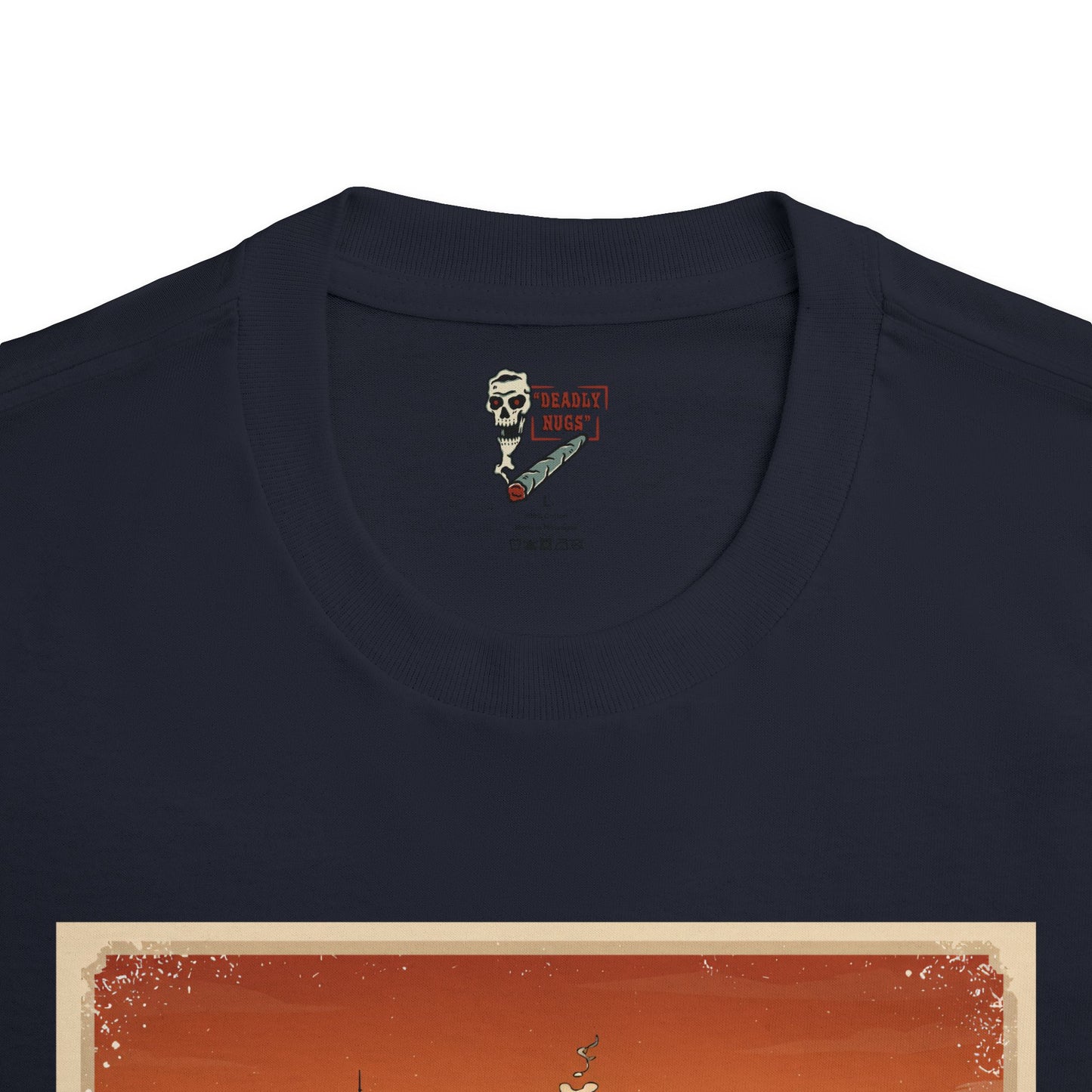 NY High / Skeleton Smoking New York Skyline Graphic Tee / Vintage Travel Poster Art Skyline Cityscape / 420 Underground Stoner Streetwear / DEADLY NUGS