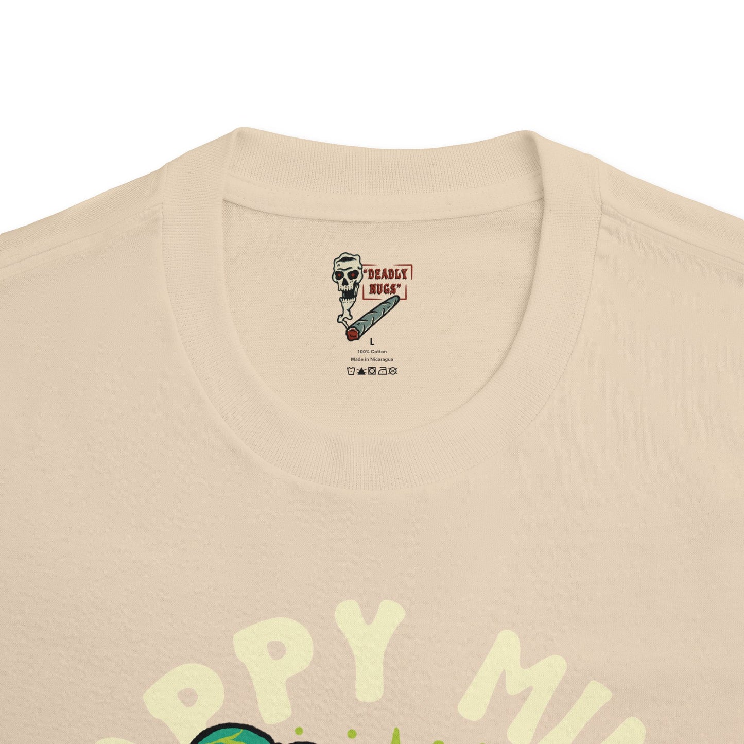 Happy Mind Everyday / Premium Unisex Graphic Tee Aesthetic Print Skull 420 / DEADLY NUGS