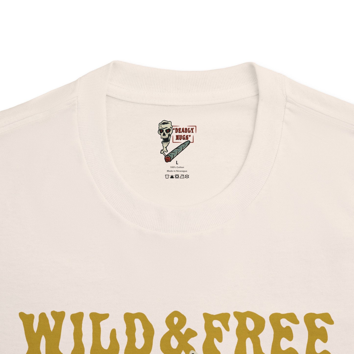Wild & Free / Premium Unisex Graphic Tee Aesthetic Print Tiger 420 Streetwear / DEADLY NUGS