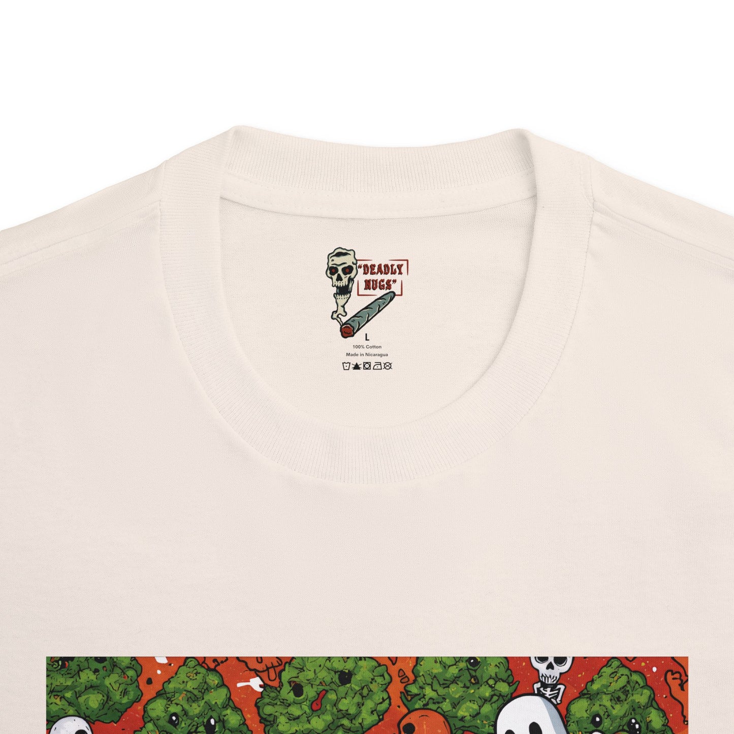 Smoosh / Premium Unisex Graphic Tee Aesthetic Print Ghost Skeleton 420 / DEADLY NUGS